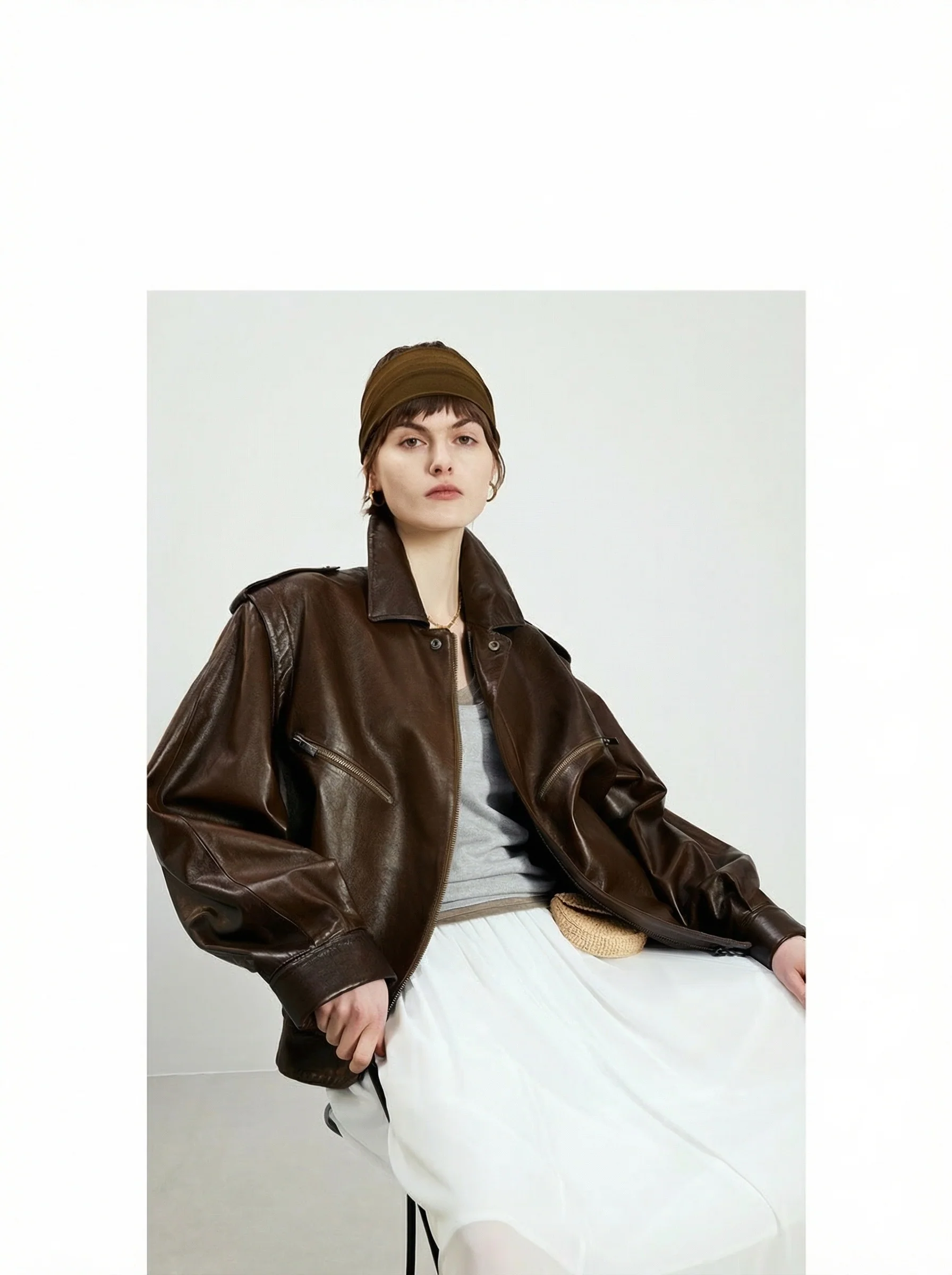 Waxed Sheepskin Jacket - Image 7