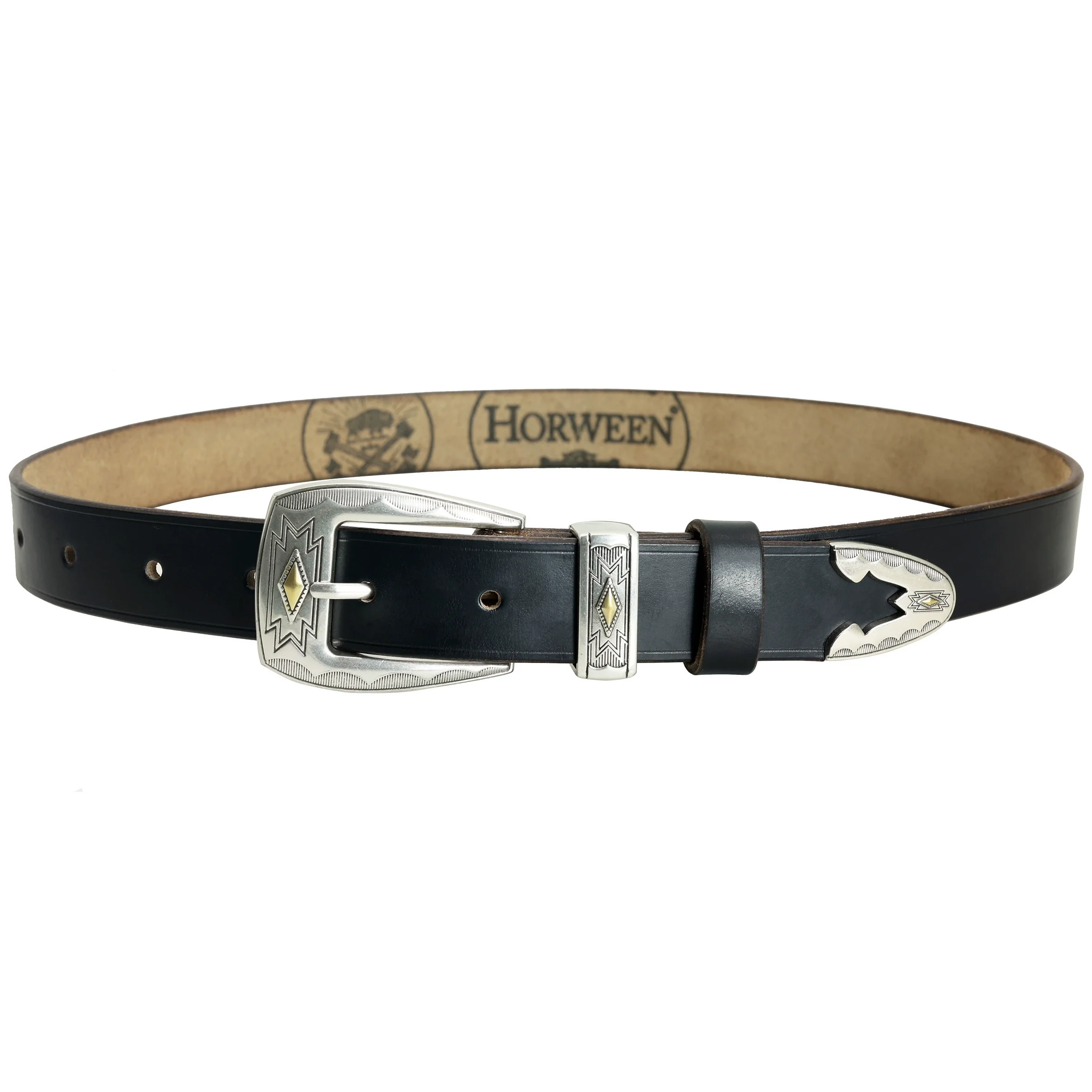 Western Engraved Leather Belt - Image 10