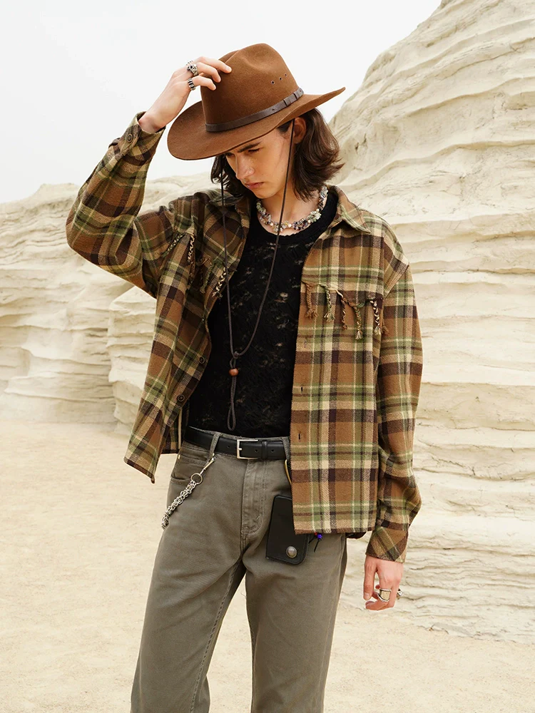 Western Plaid Fringe Shirt - Image 4