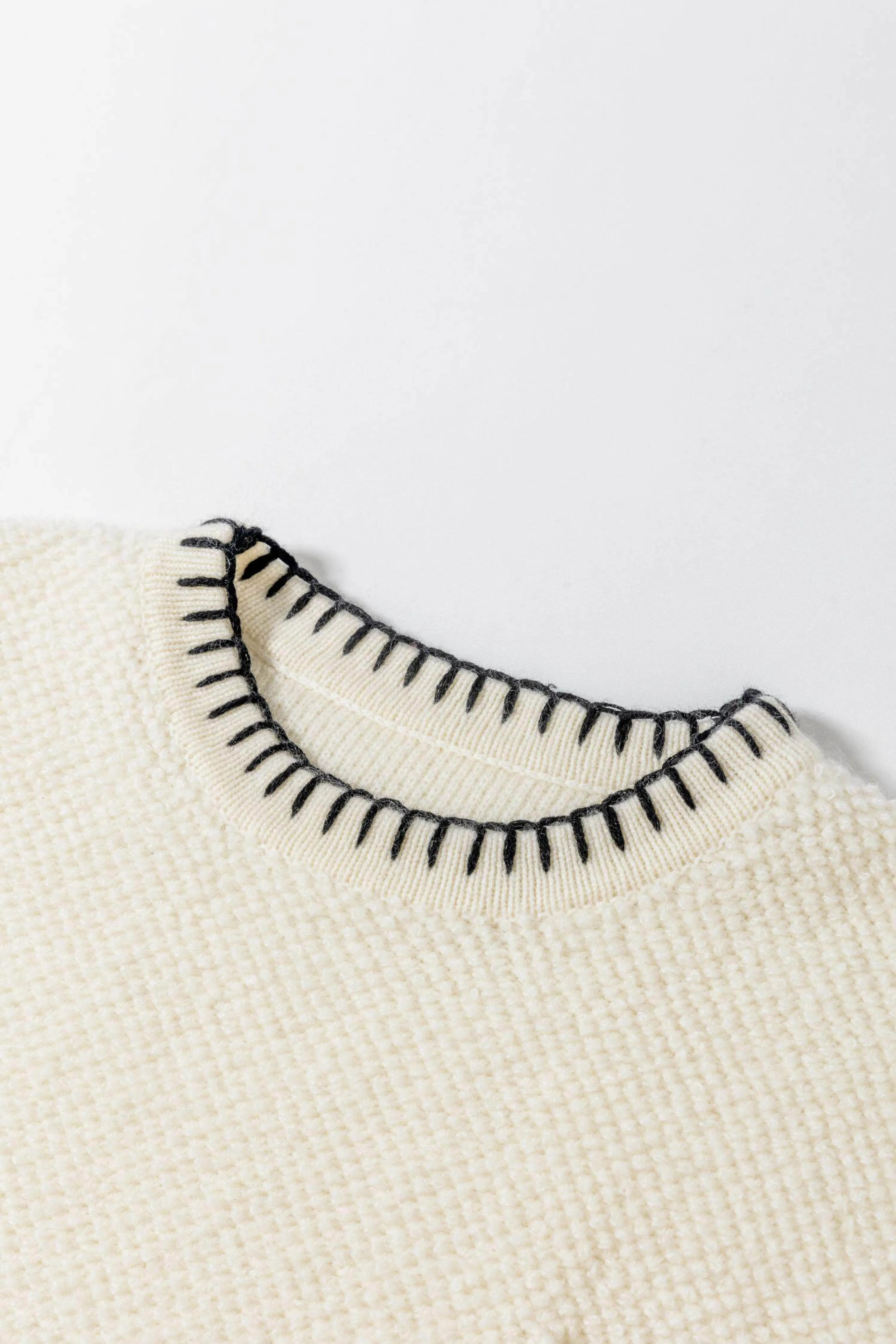Whipstitch Cashmere Pullover - Image 5