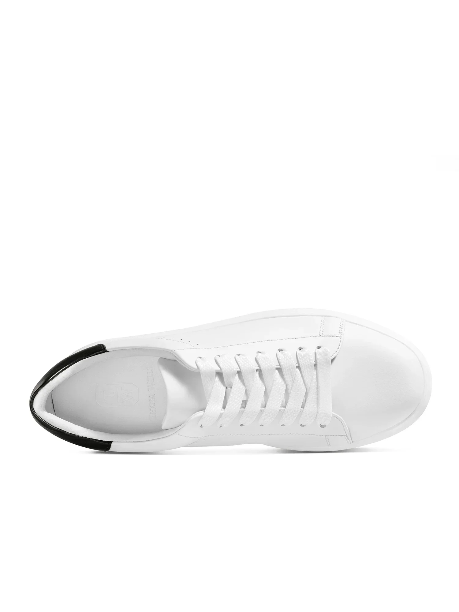 White Calfskin Low-Top Sneaker - Image 2