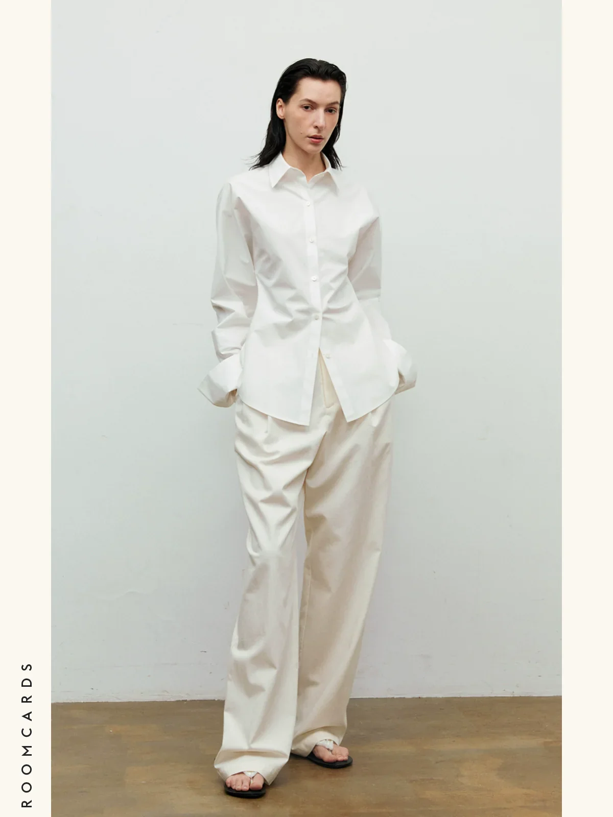 White Combed Cotton Shirt - Image 3