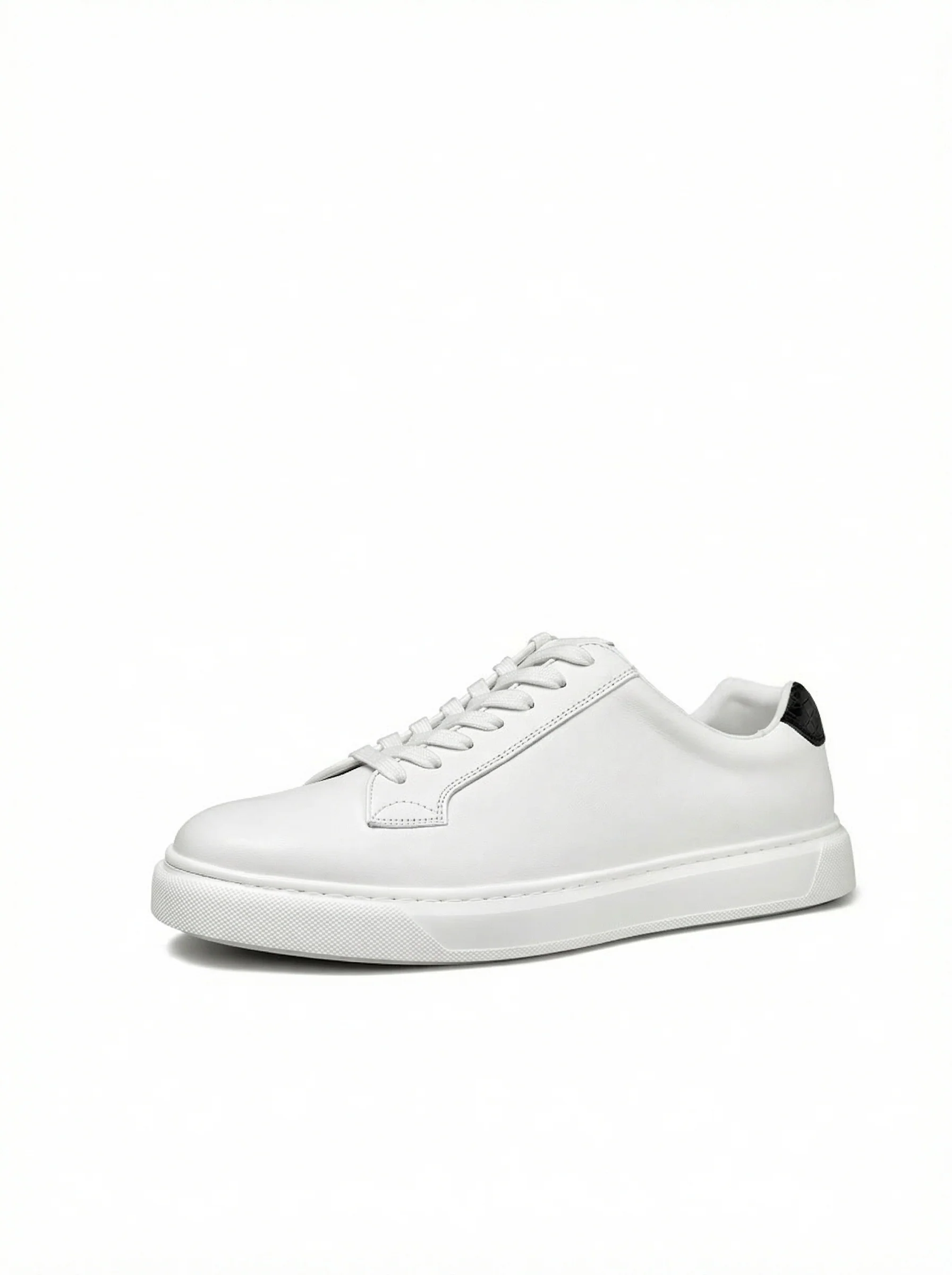 White Leather Low-Top Sneaker - Image 5