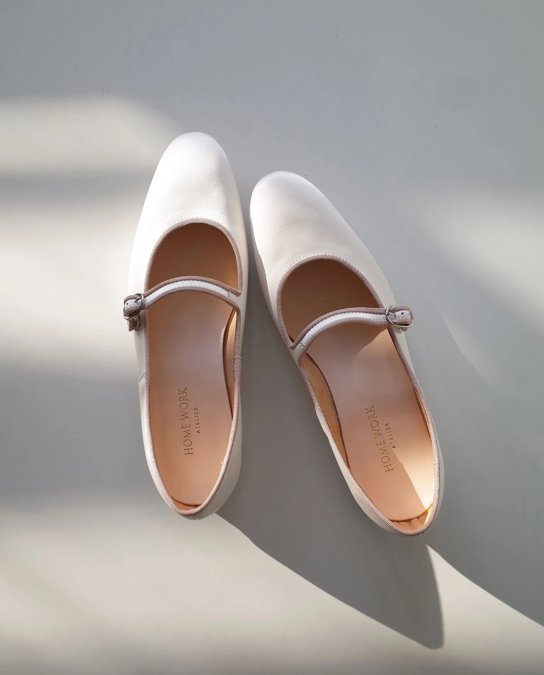 White Mary Jane Flats