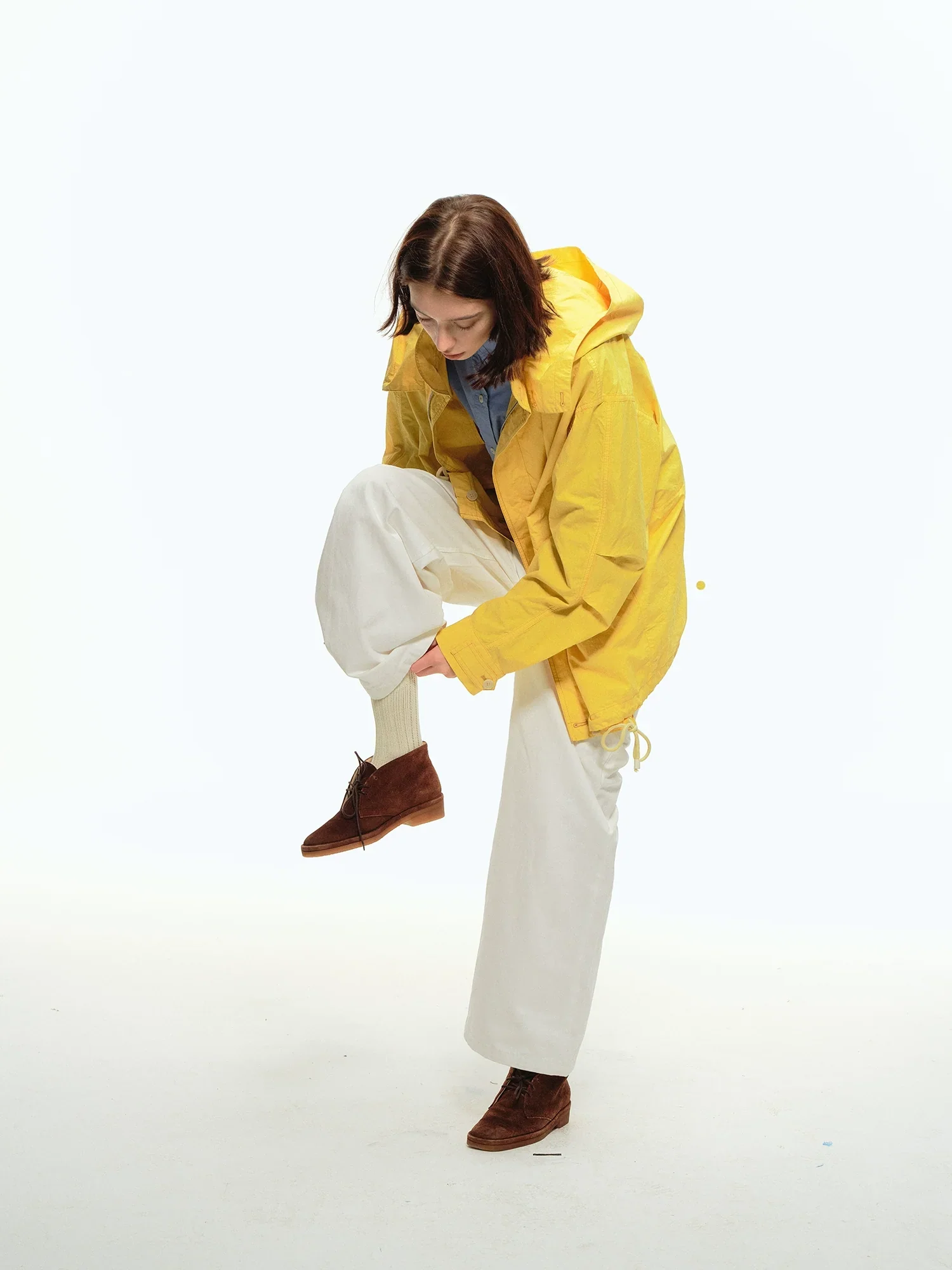 White Straight Trousers - Image 3