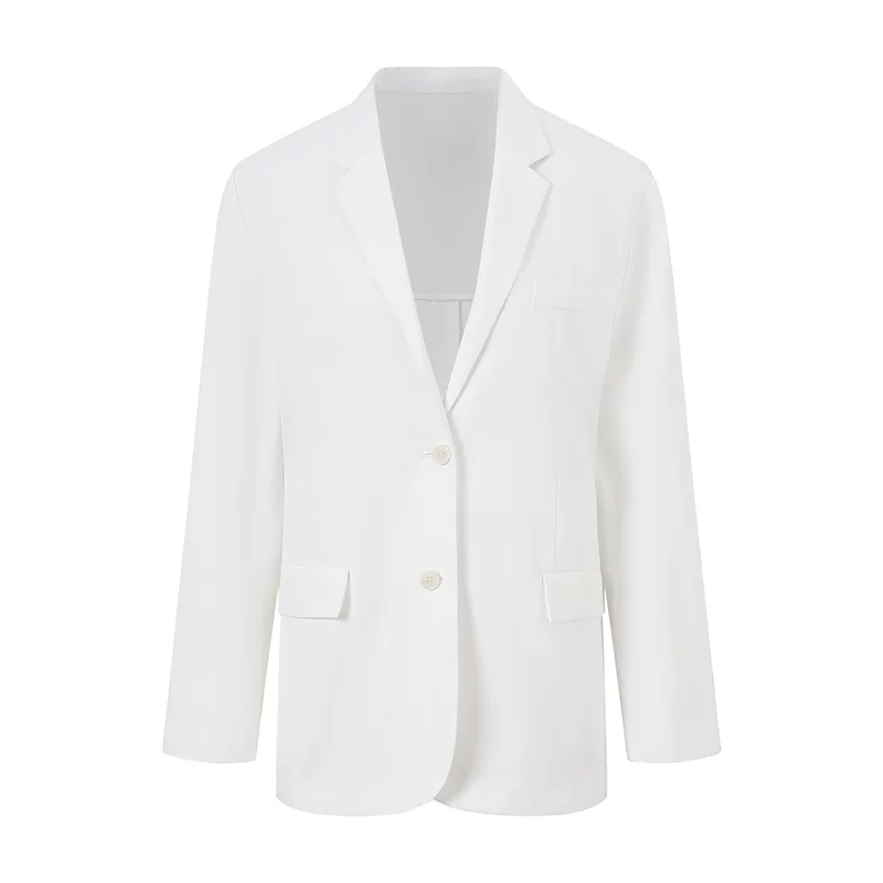 White Two-Button Blazer - Image 3