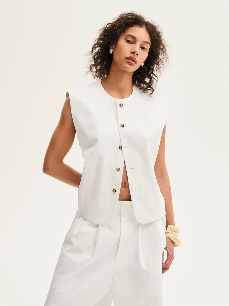 White Vest & Wide-Leg Trousers Set - Image 3