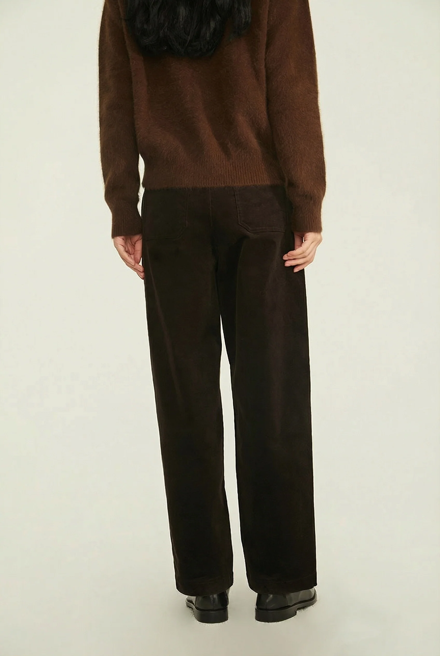 Wide-Leg Brown Trousers - Image 4
