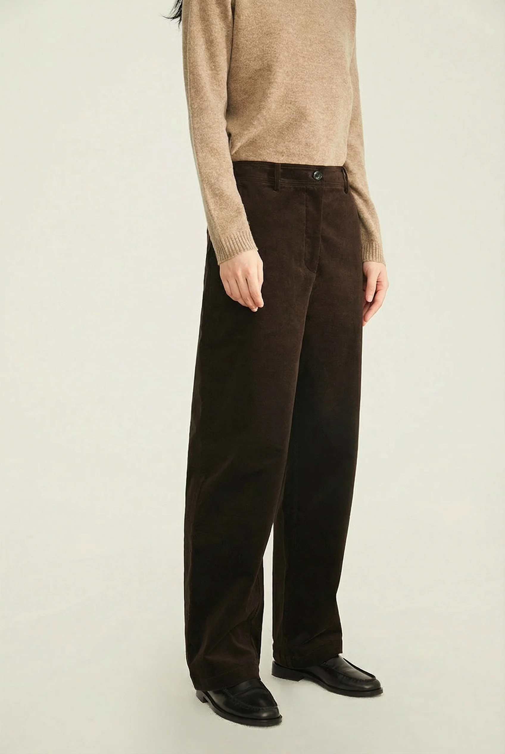 Wide-Leg Brown Trousers - Image 5