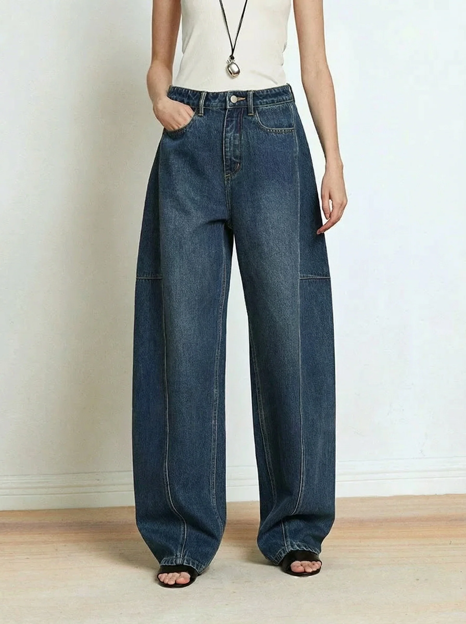 Wide-Leg Denim Jeans - Image 5