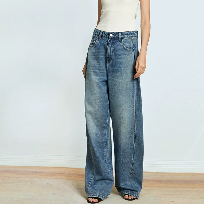 Wide-Leg High-Waist Denim Jeans - Image 3