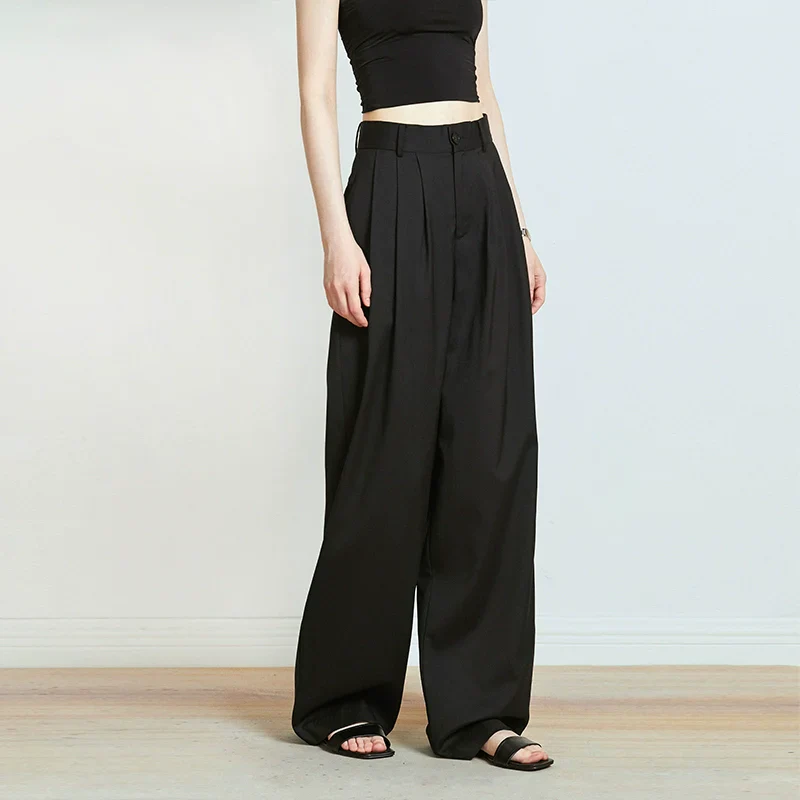 Wide-Leg High-Waisted Trousers