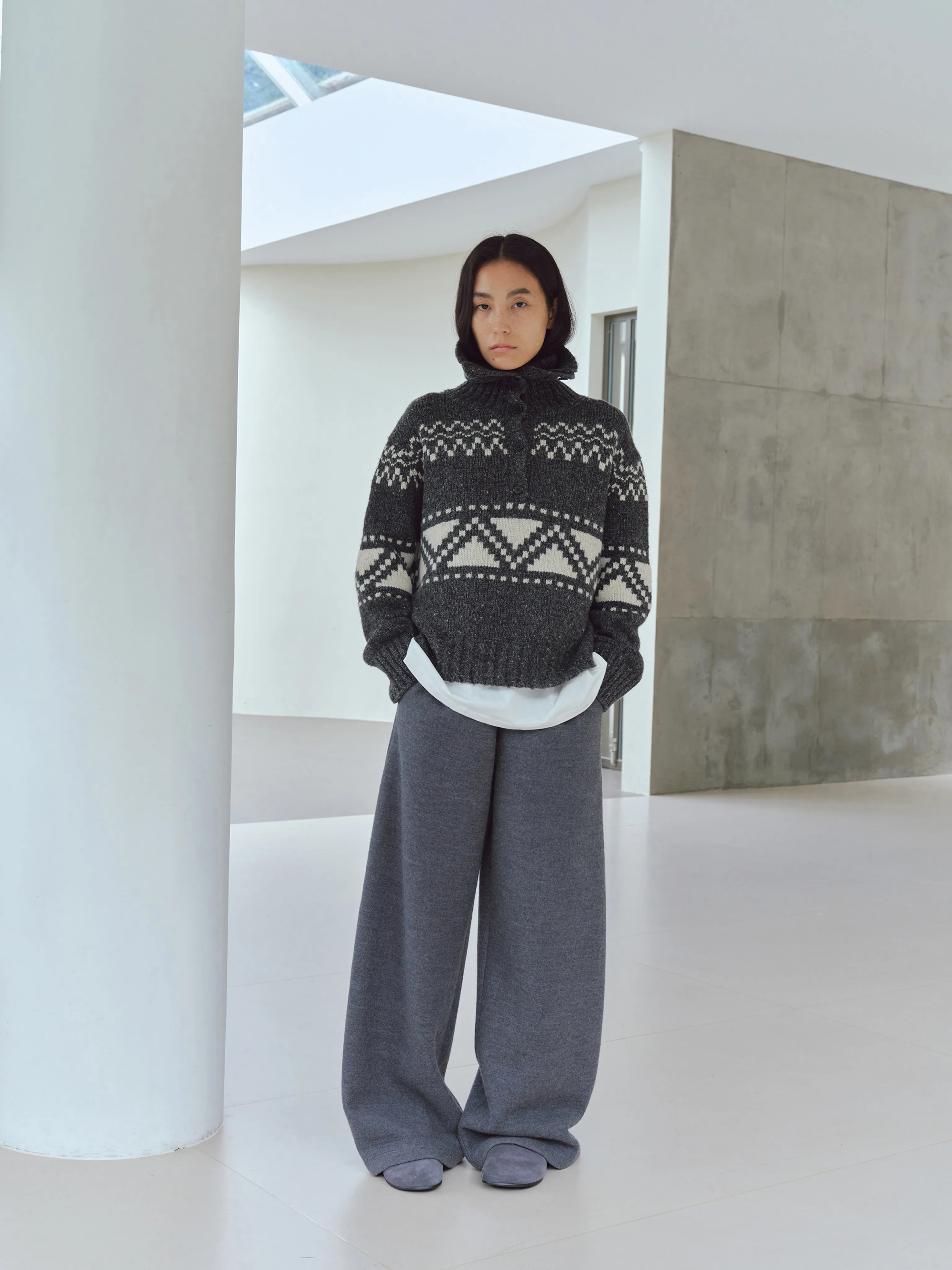 Wide-Leg Knit Pants - Image 2