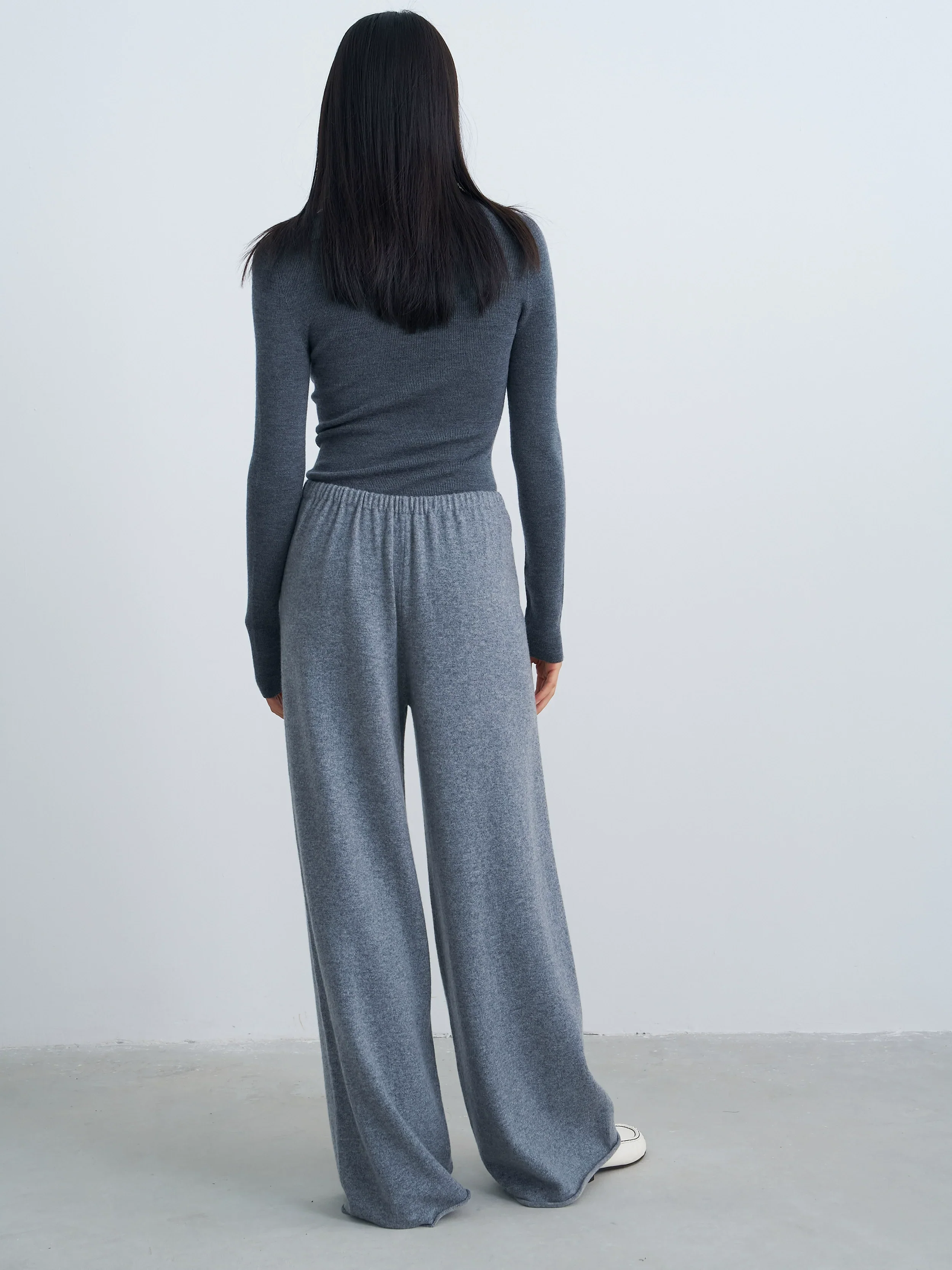 Wide-Leg Knit Pants - Image 2