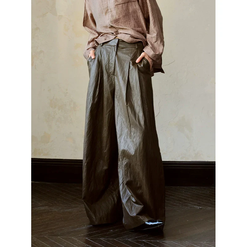 Wide-Leg Faux Leather Pants - Image 3