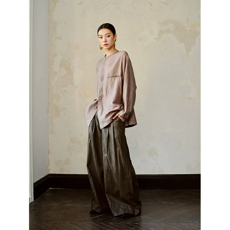 Wide-Leg Faux Leather Pants - Image 4
