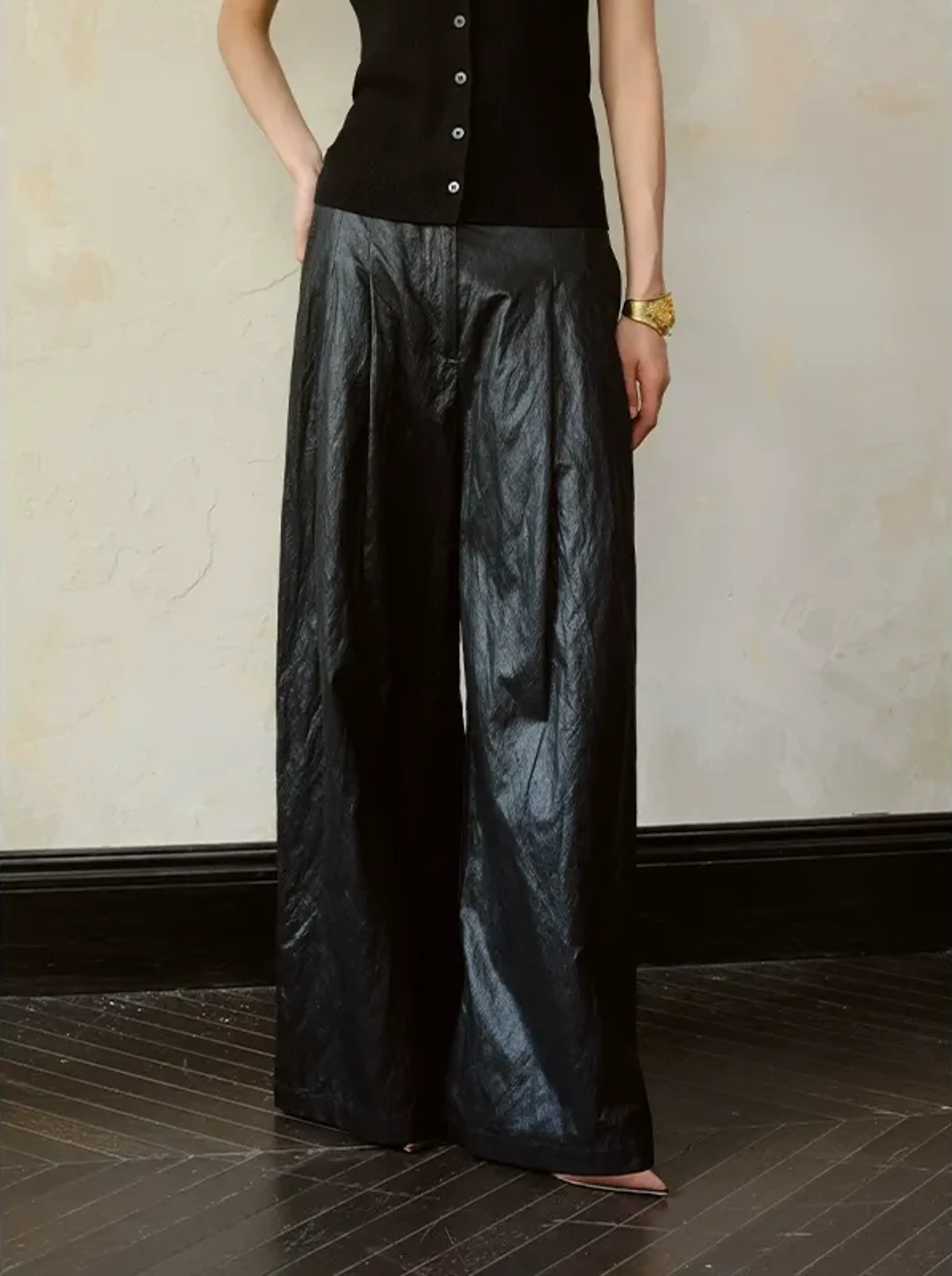 Wide-Leg Faux Leather Pants - Image 7