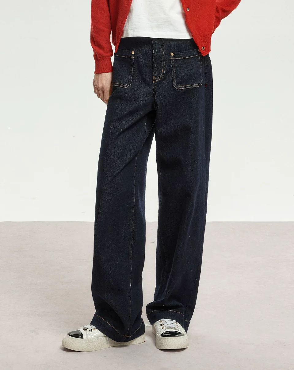 Wide-Leg Raw Jeans - Image 3