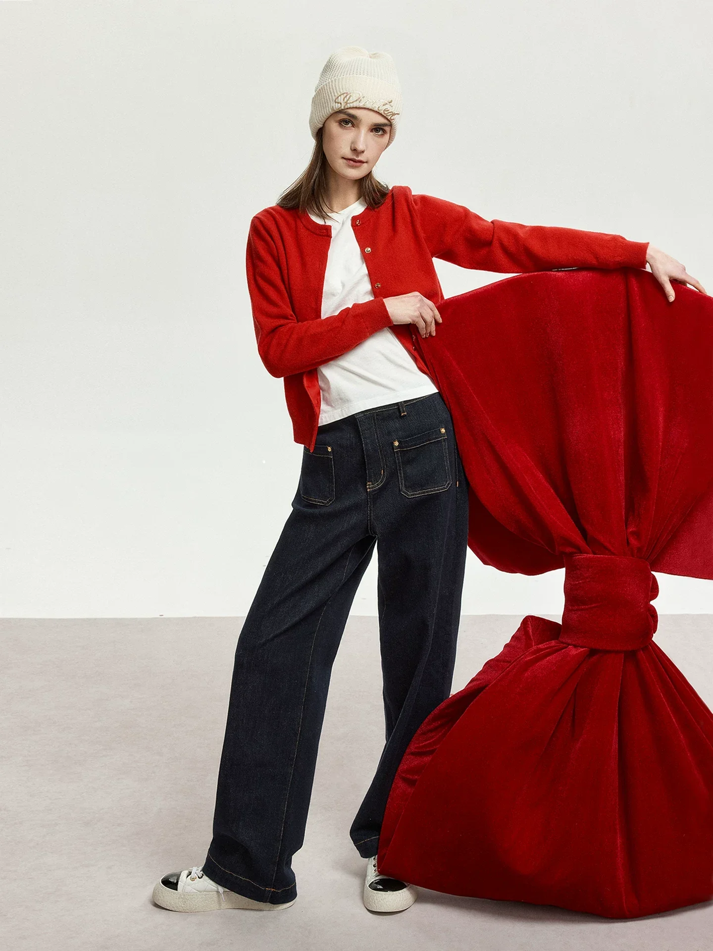 Wide-Leg Raw Jeans - Image 5