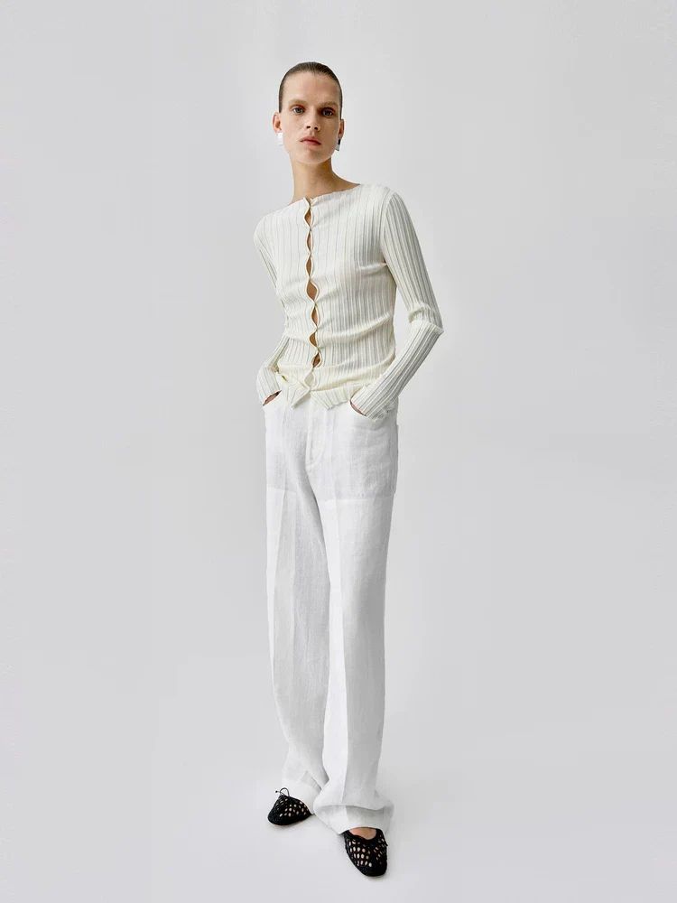 Wide-Leg Tailored Trousers - Image 2
