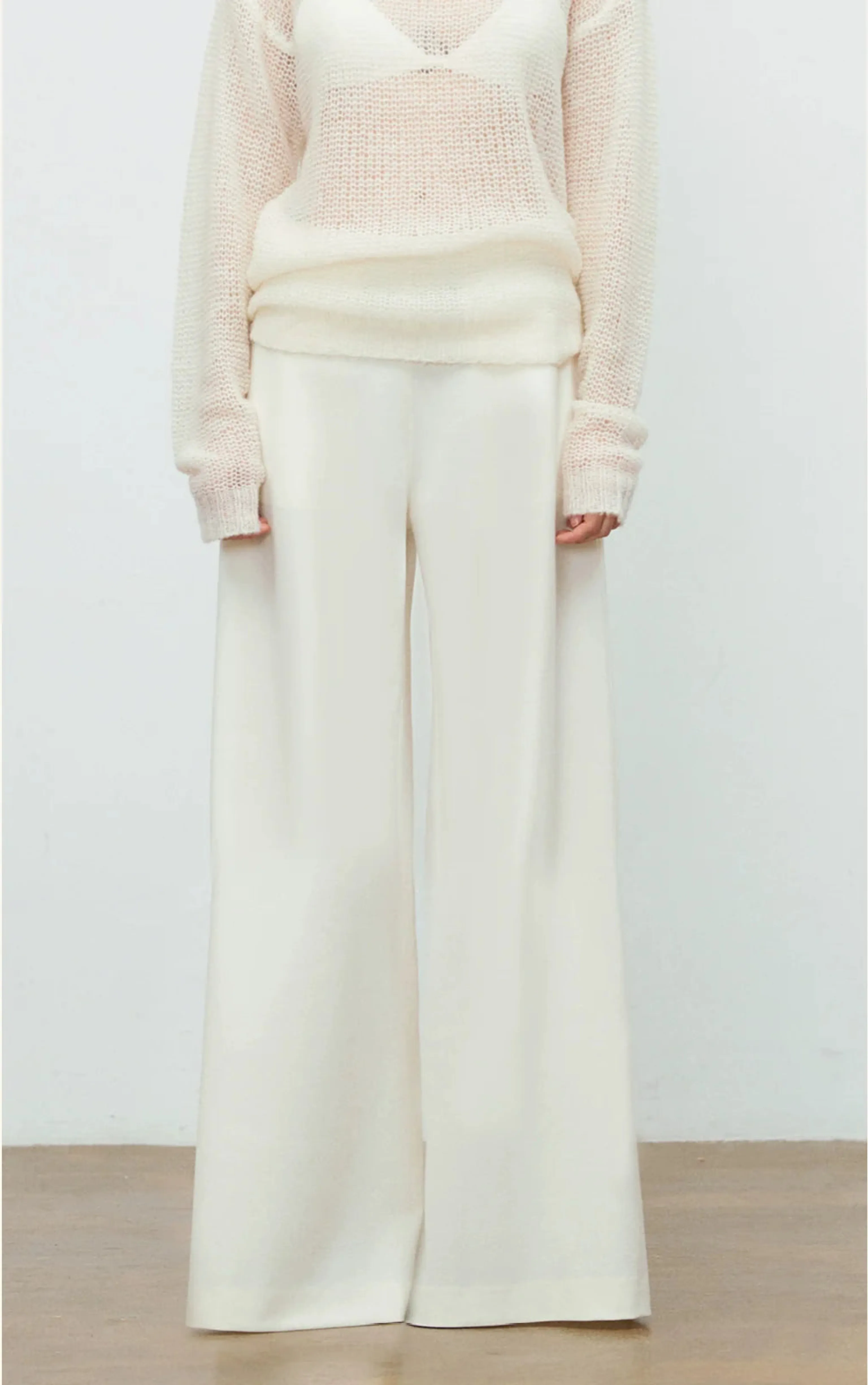 Wide-Leg Wool-Acetate Trousers - Image 5