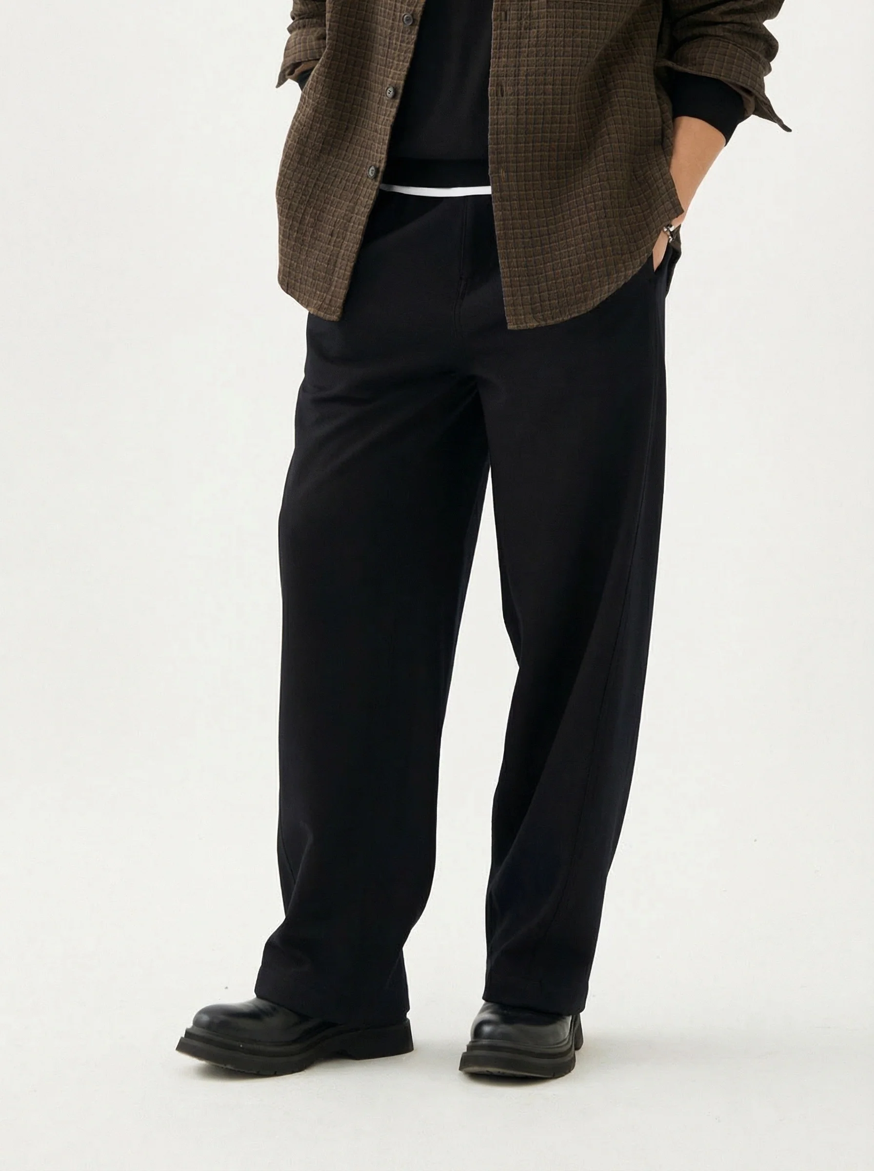 Wide-Leg Wool Trousers