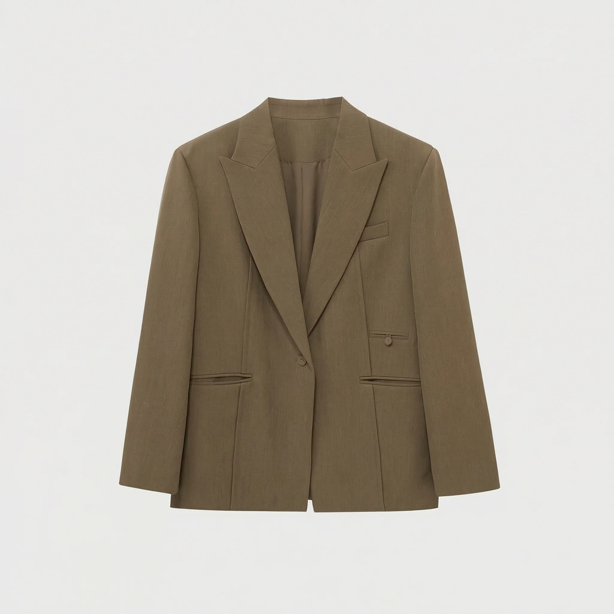 Wide Shoulder Peaked Lapel Suit Set - Image 6