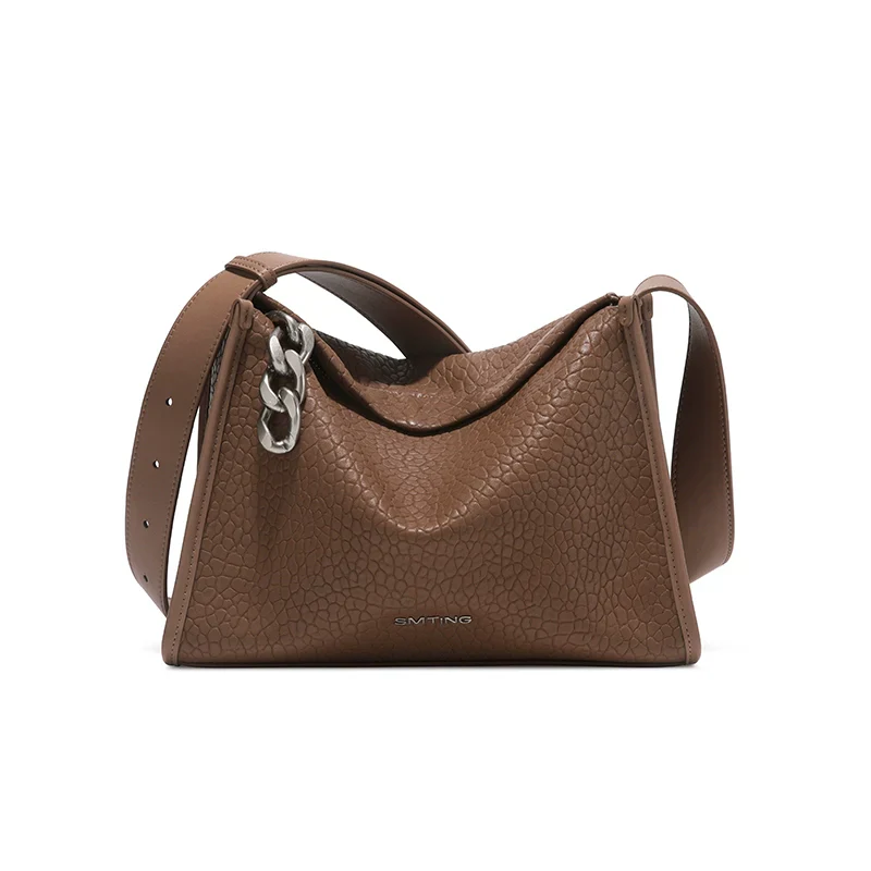 Wide Strap Cowhide Shoulder Bag - Image 3