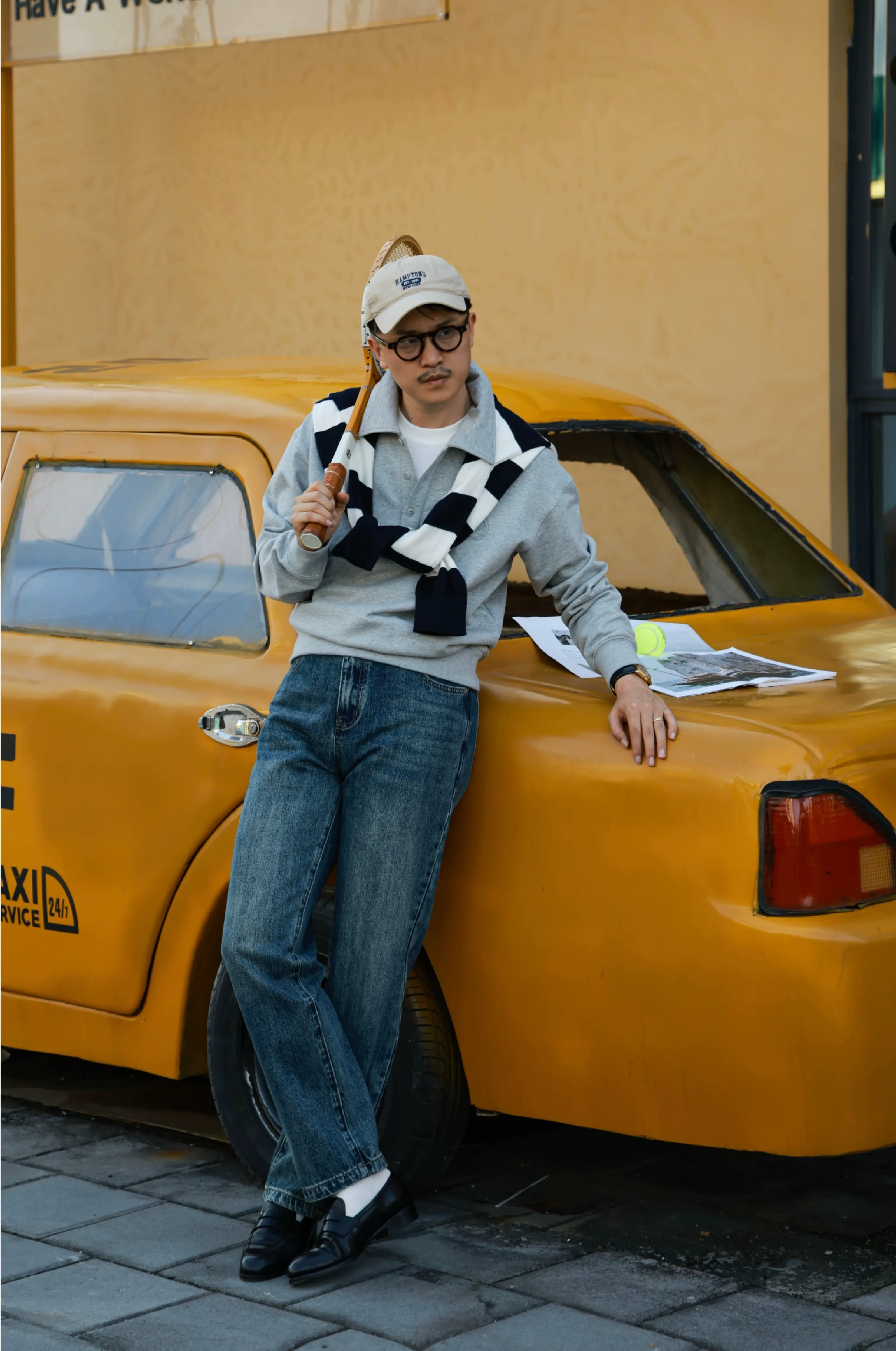 Wind-Eroded Blue Straight Jeans - Image 4