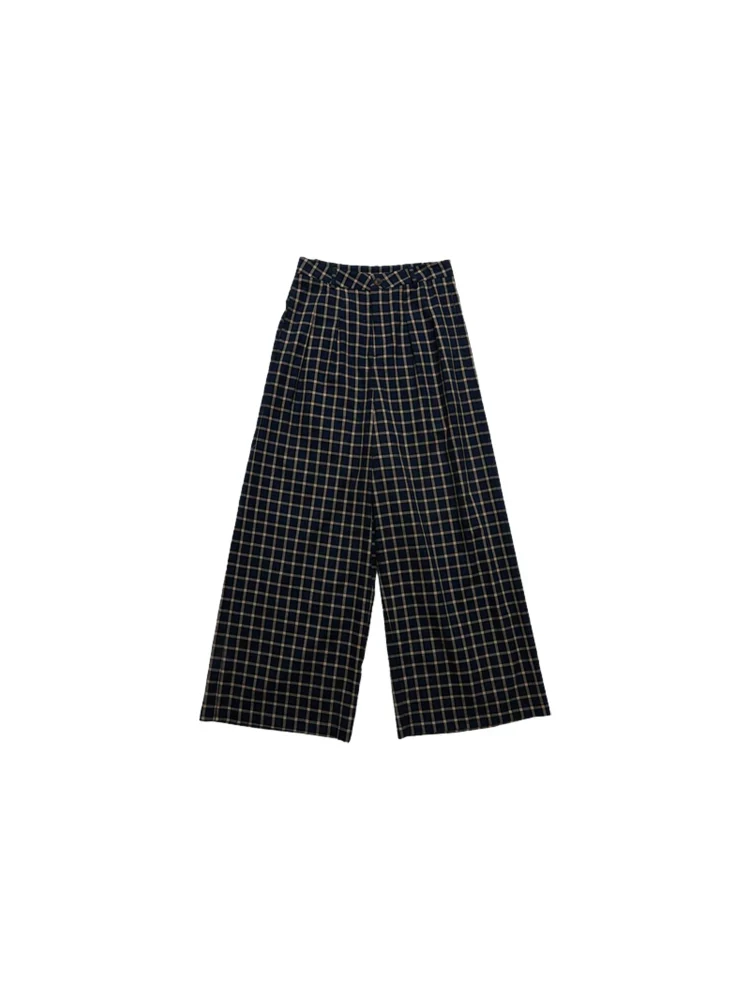 Windowpane Check Wide-Leg Pants - Image 4