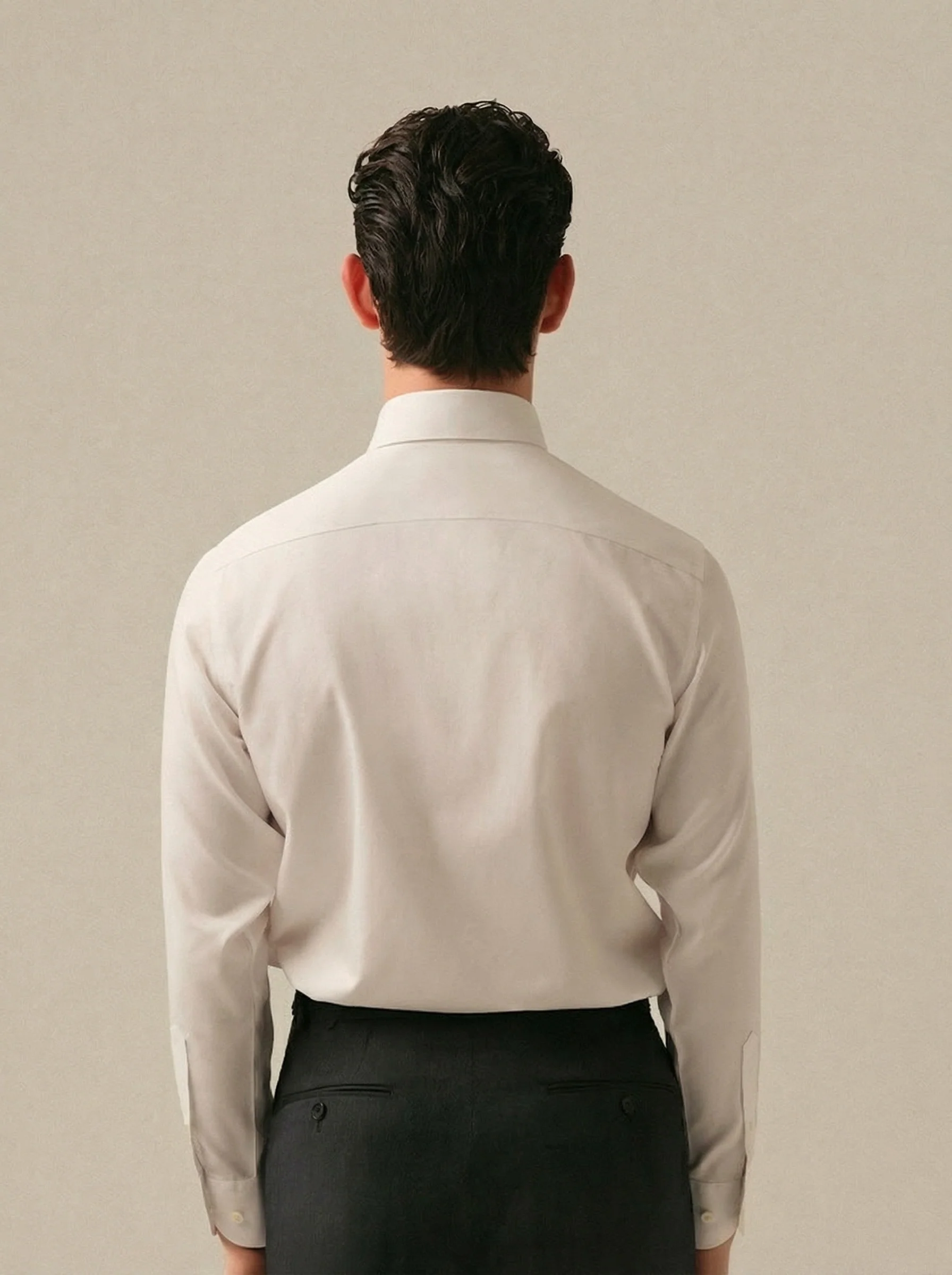 Windsor Collar Iron-Free White Shirt - Image 3