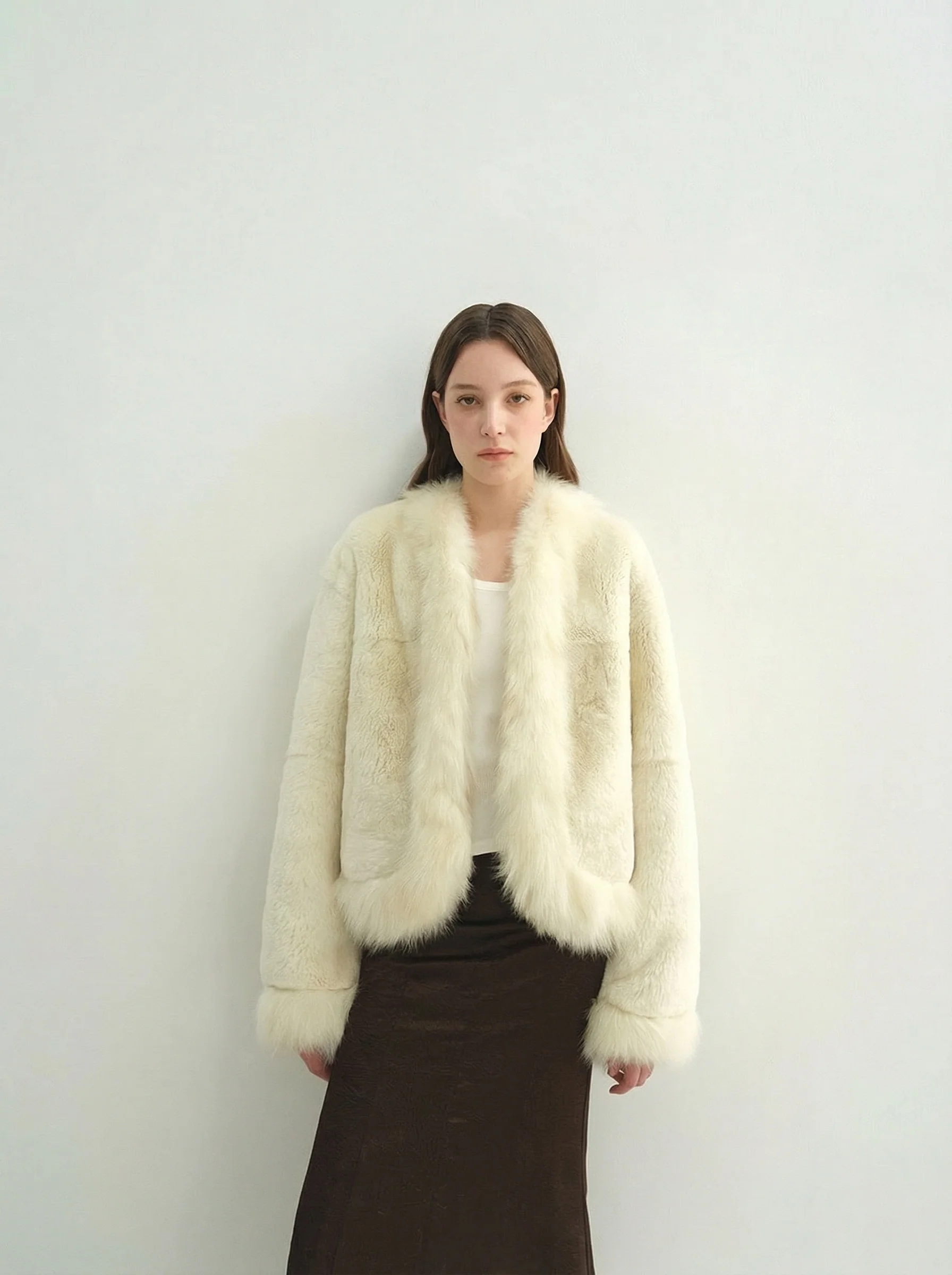 Windsor V-Neck Fur Jacket - Image 3