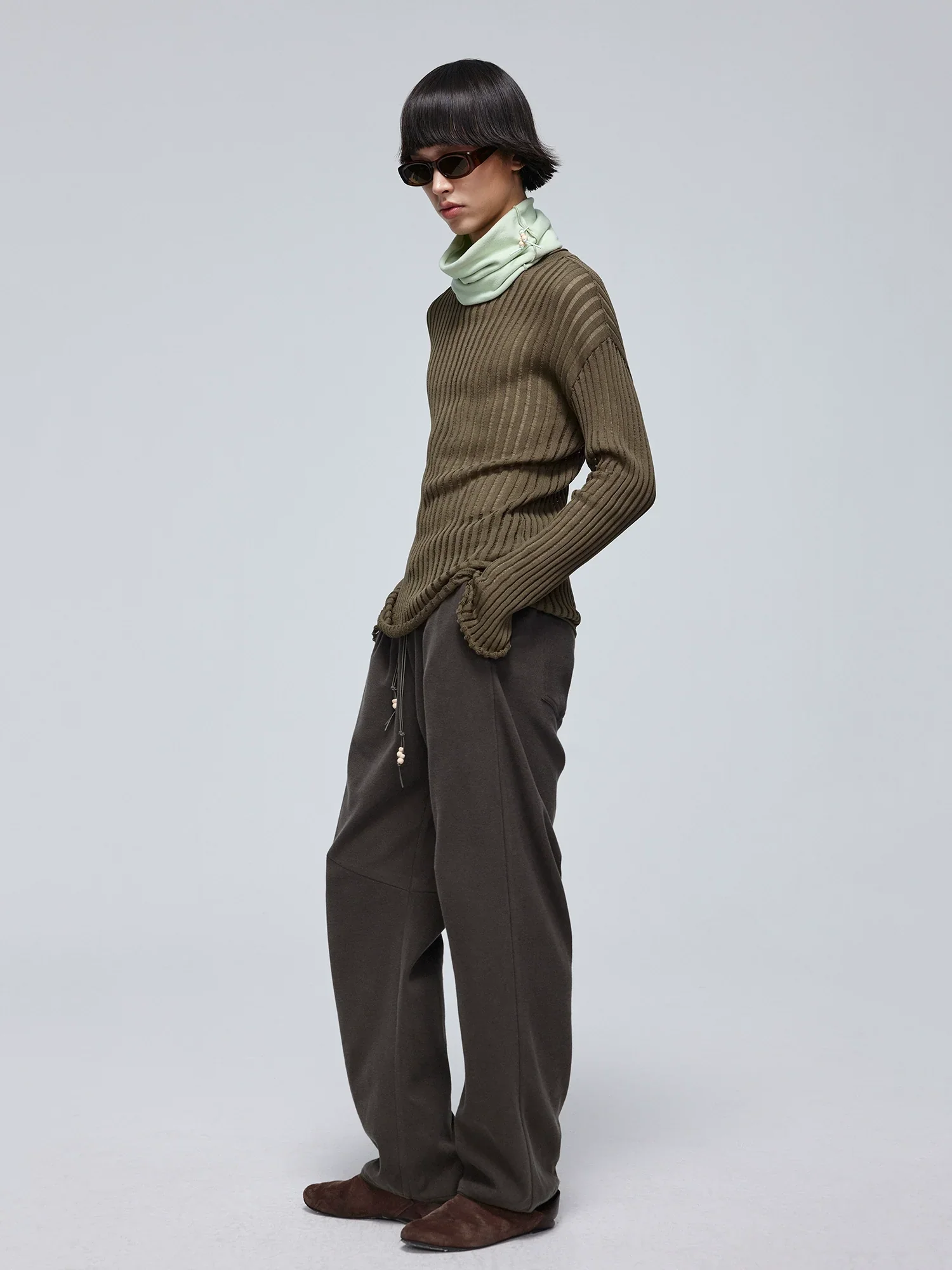 Wooden Bead Drawstring Sweatpants - Image 2