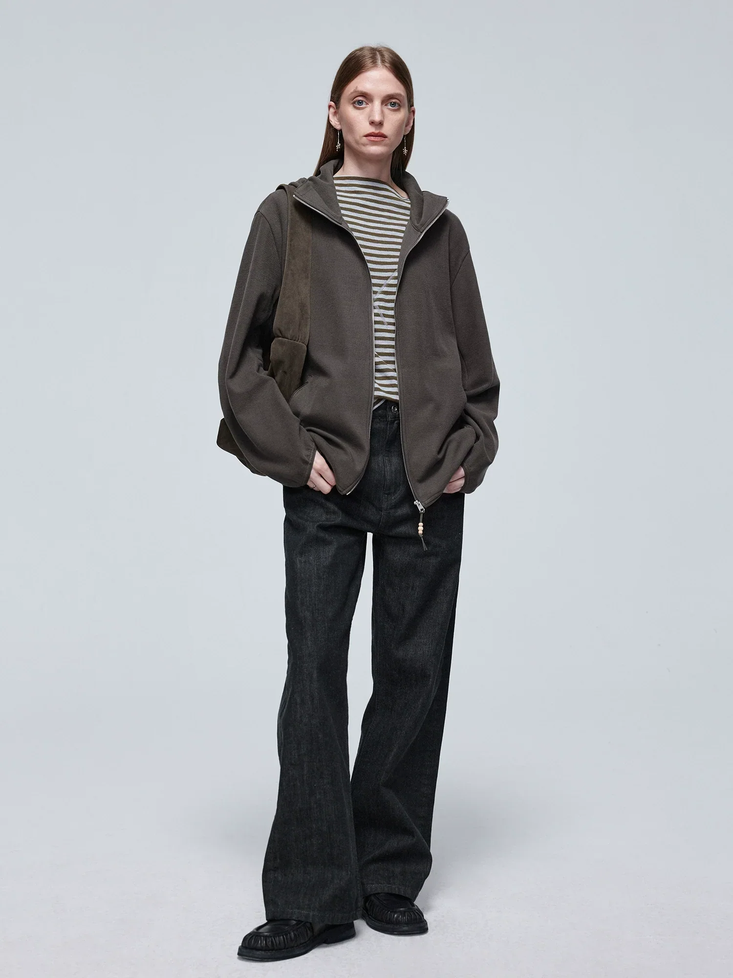 Wooden Bead Zip Hoodie - Image 5