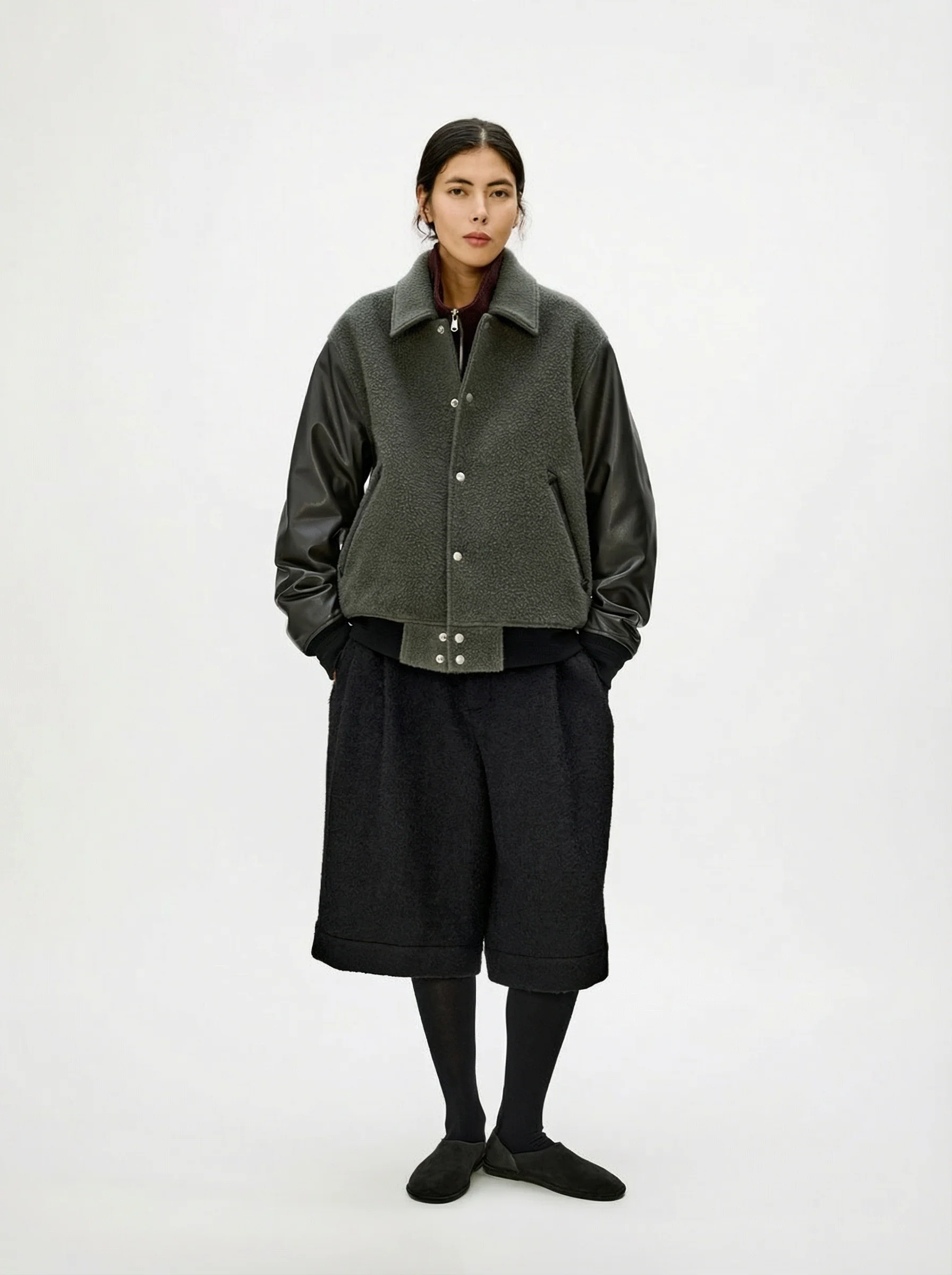 Wool and Leather Varsity Jacket - Image 6