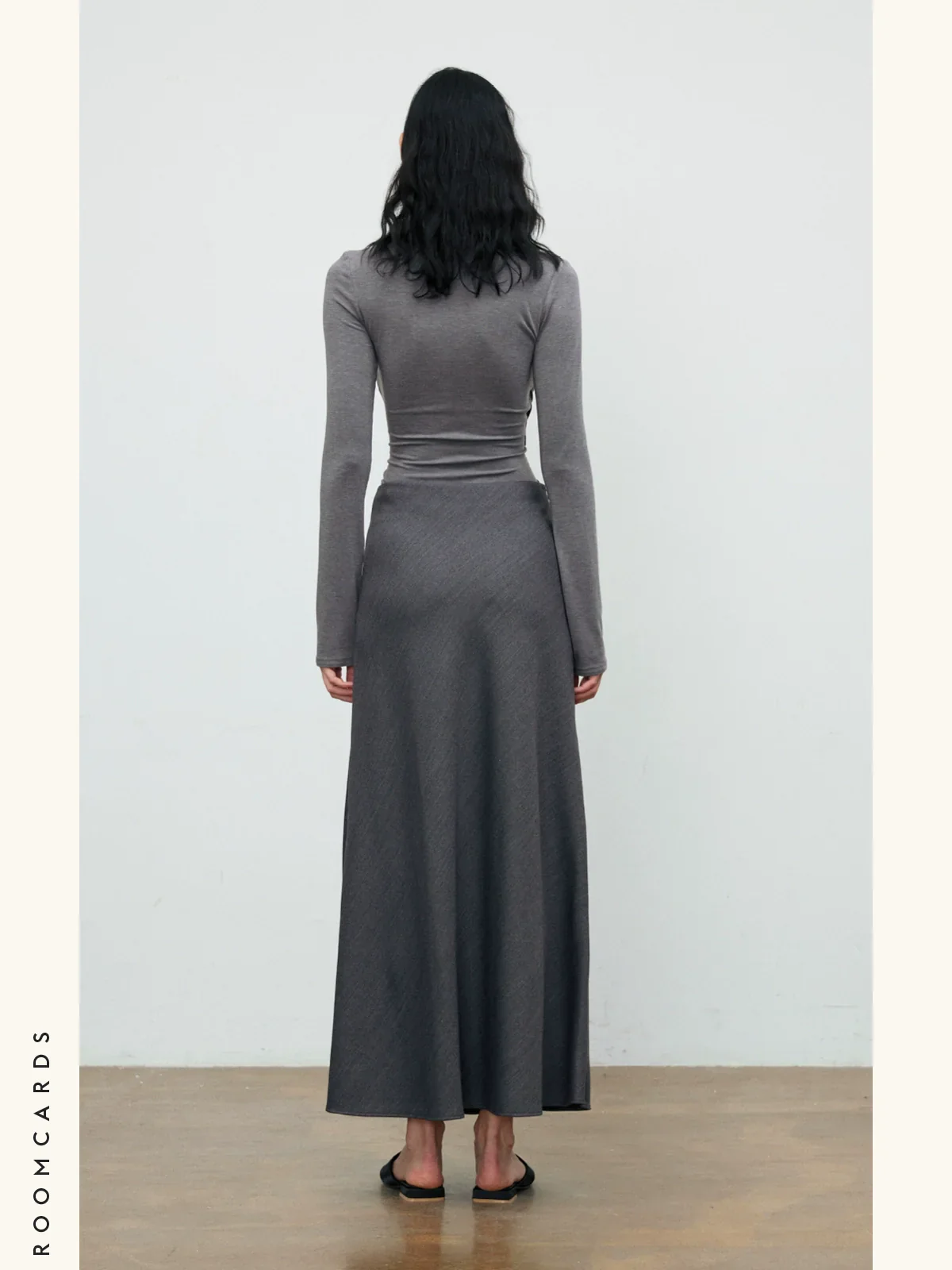 Wool-Blend Bias-Cut Midi Skirt - Image 4