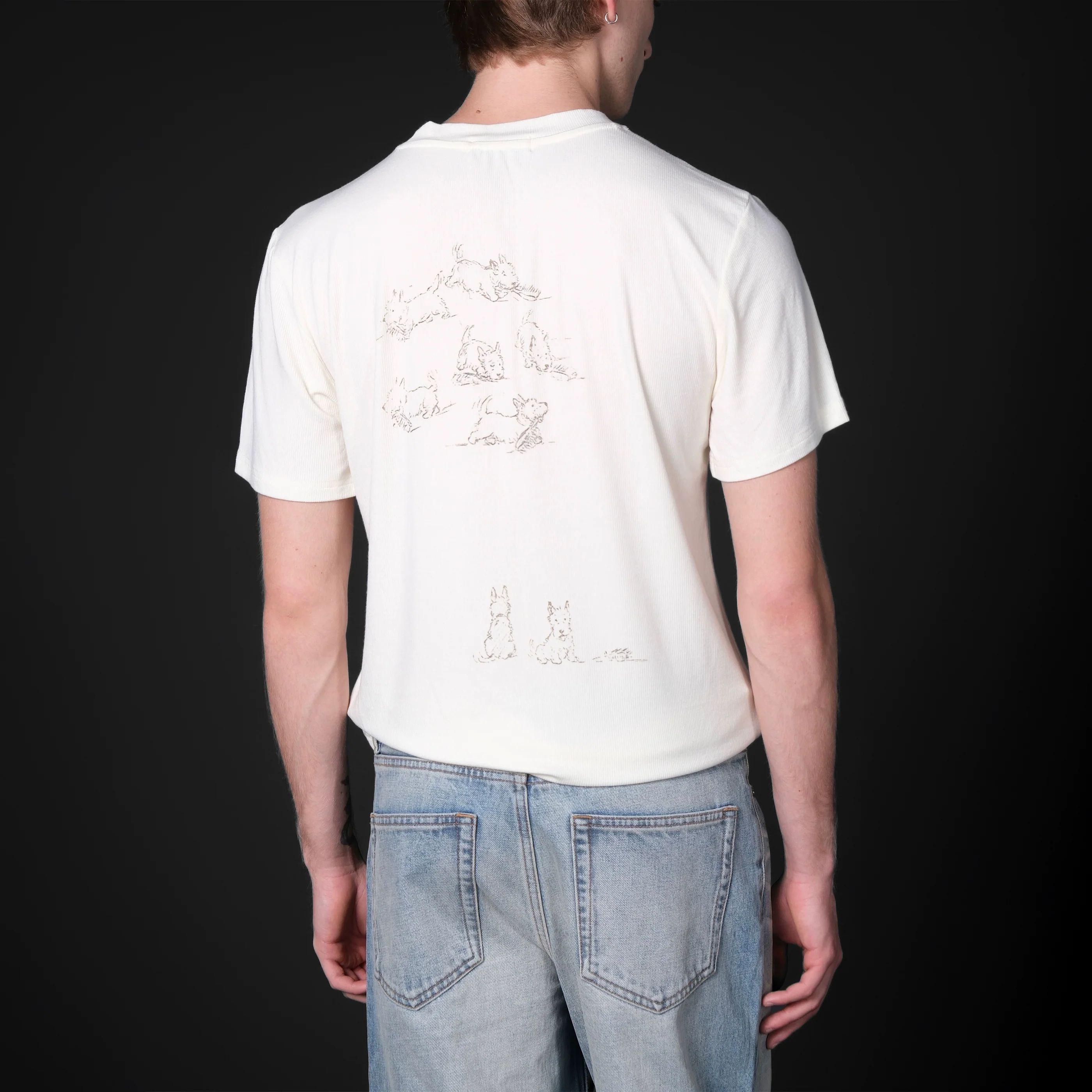 Wool-Blend Dog Print Tee - Image 6