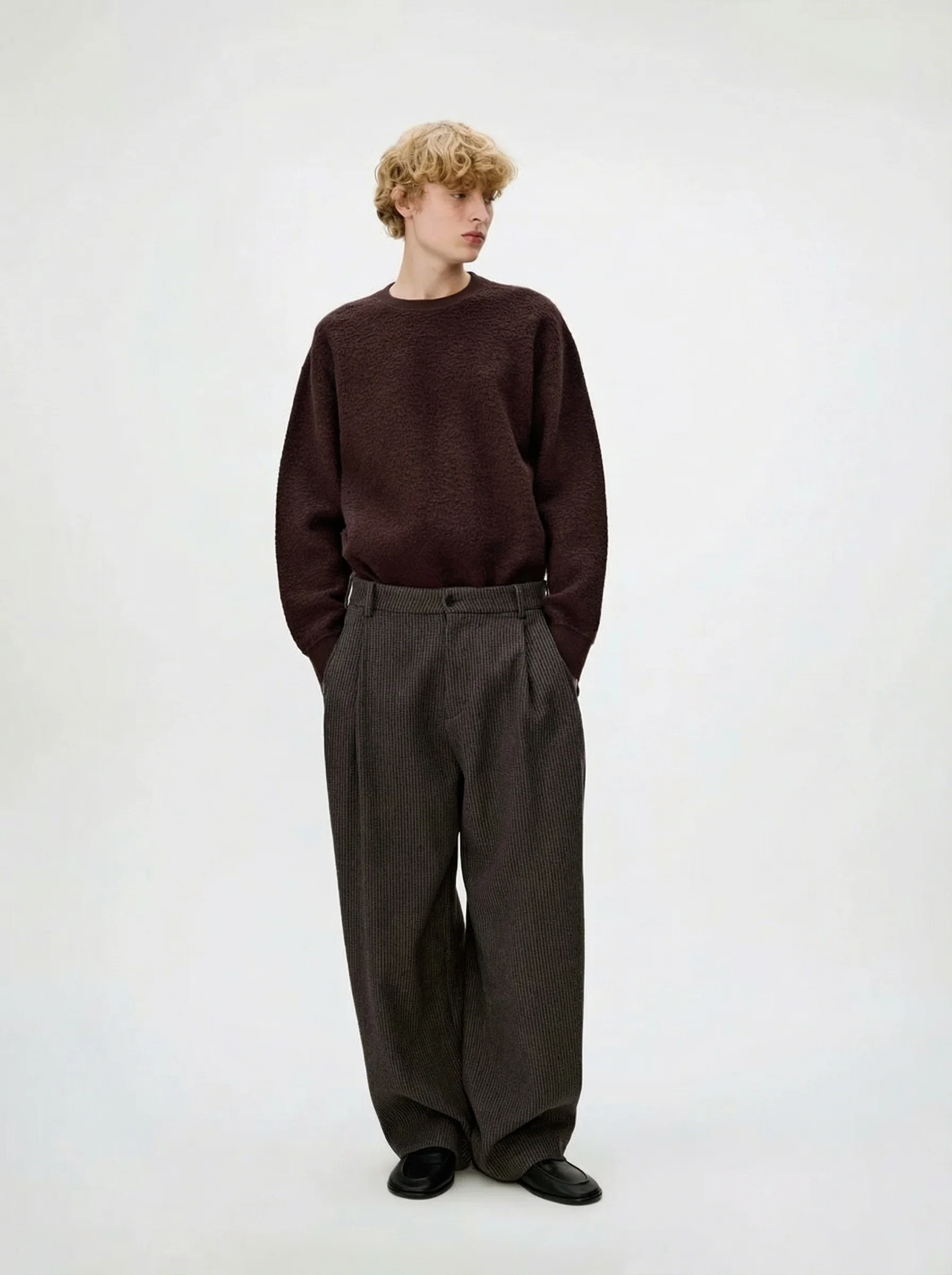 Wool-Blend Double-Pleat Pinstripe Trousers - Image 5