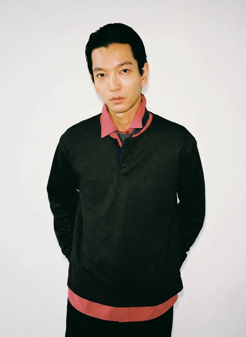 Wool-Blend Easy-Care Henley Long Sleeve Tee - Image 5