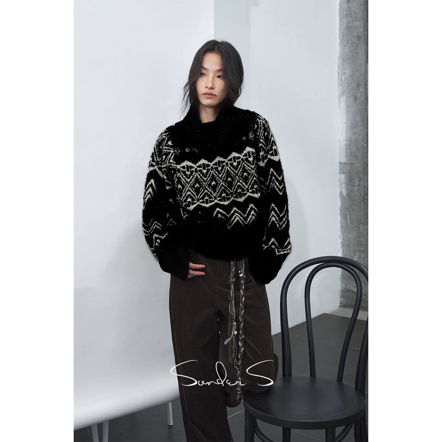 Wool-Blend Fair Isle Cowl-Neck Sweater - Image 5