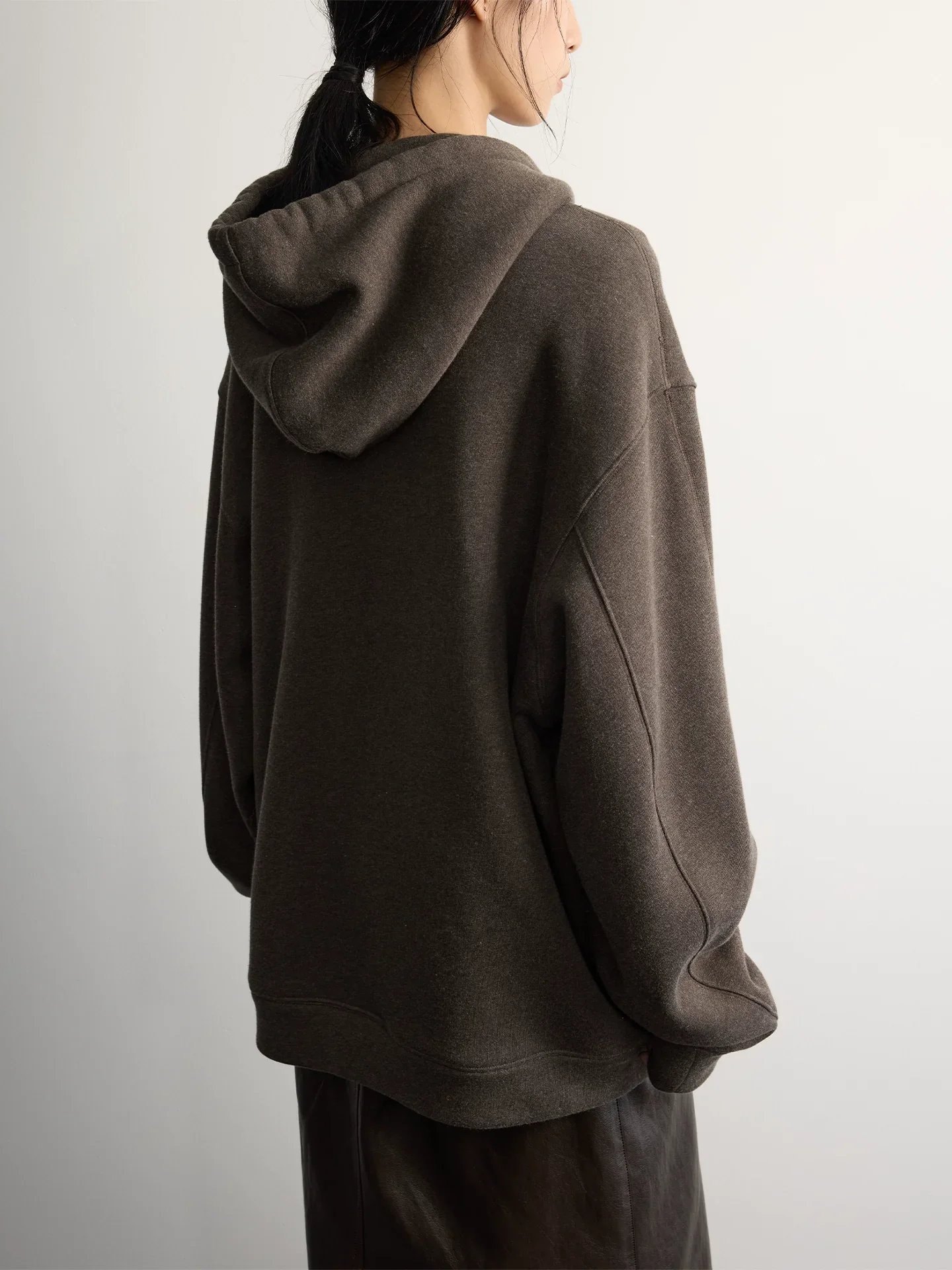 Wool Blend Fleece Zip Hoodie - Image 2