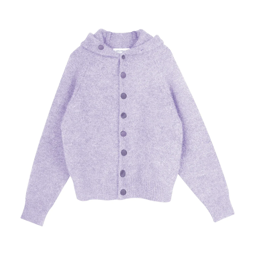 Wool-Blend Hooded Button Cardigan - Image 10