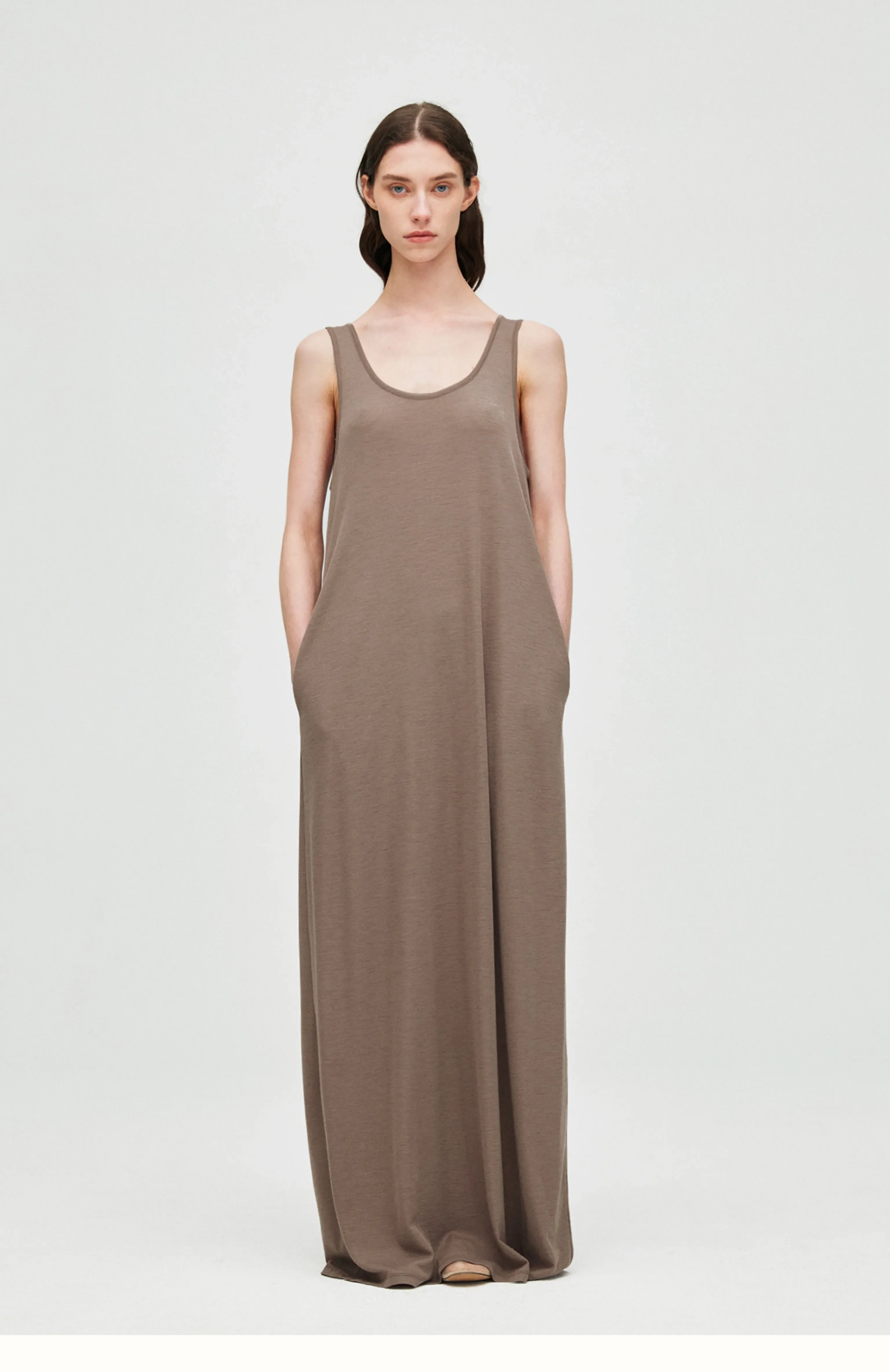 Wool-Blend Open-Back Maxi Dress - Image 4