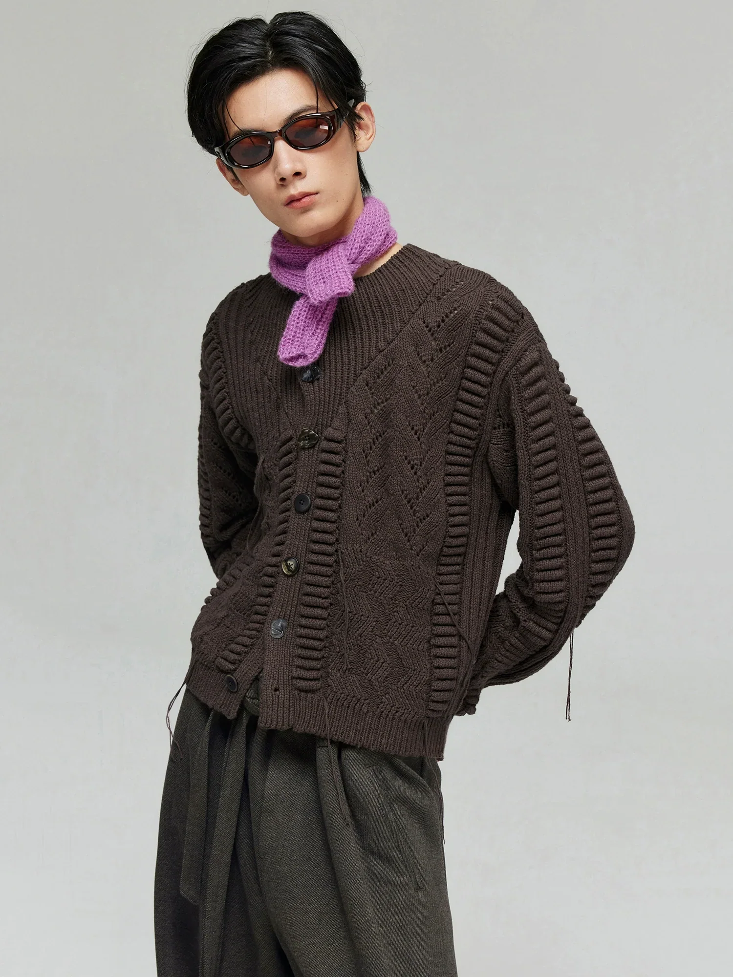 Wool-Blend Skinny Knit Scarf - Image 4