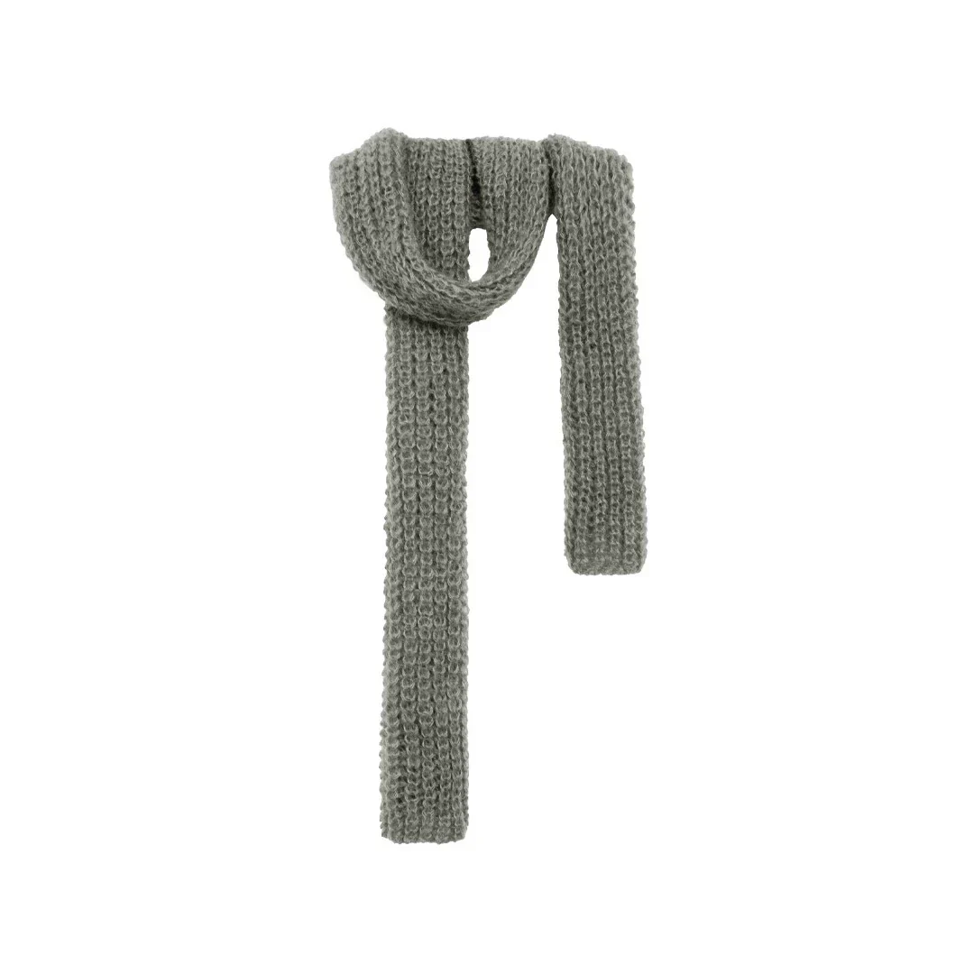 Wool-Blend Skinny Knit Scarf - Image 6