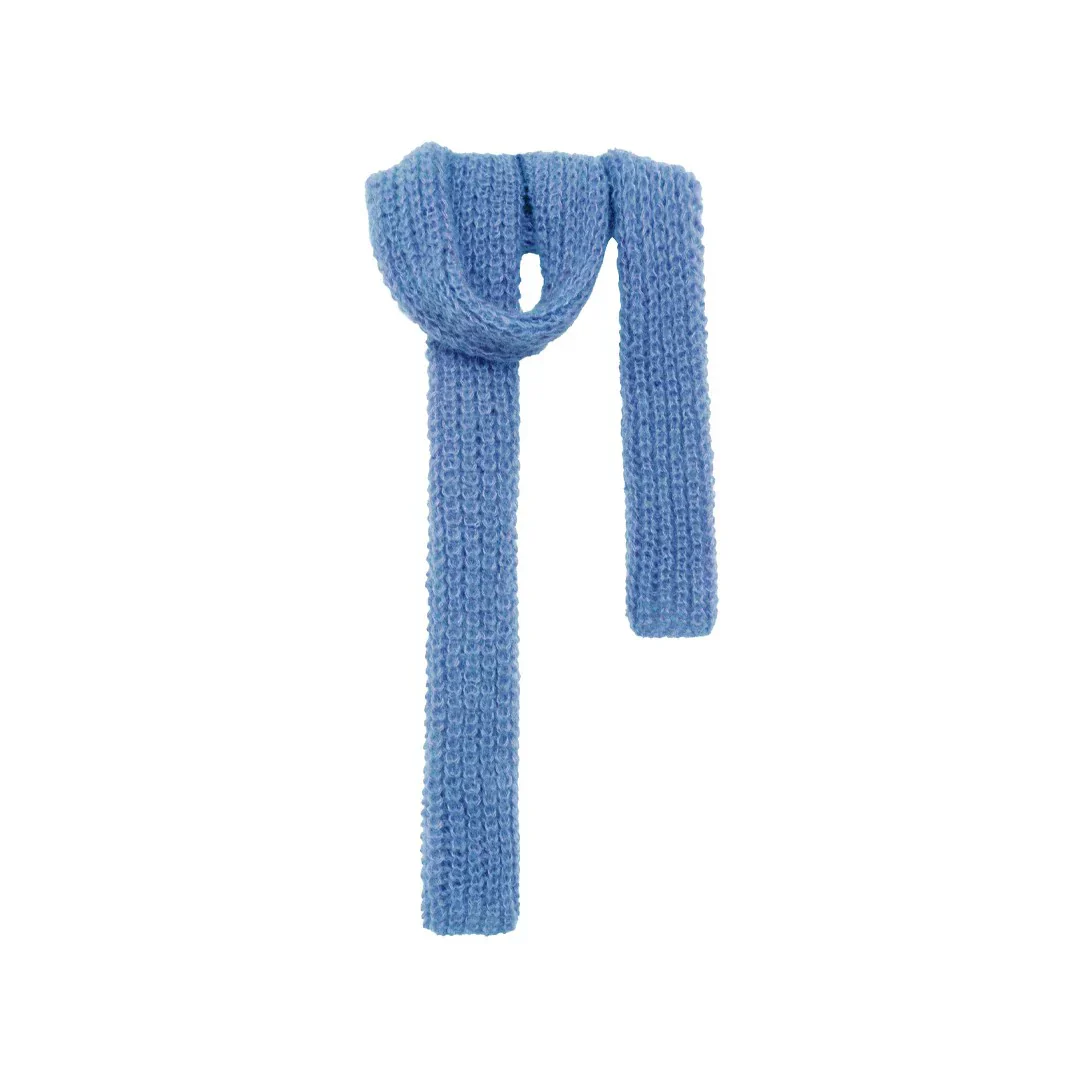 Wool-Blend Skinny Knit Scarf - Image 8