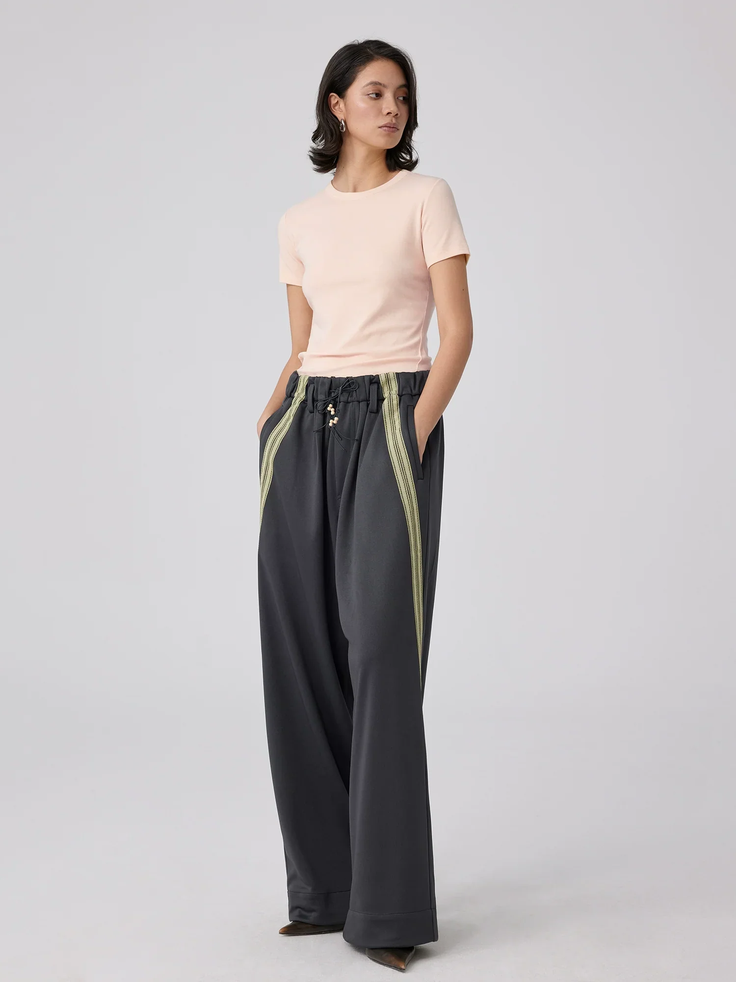 Wool Blend Slim Crewneck T-Shirt - Image 2