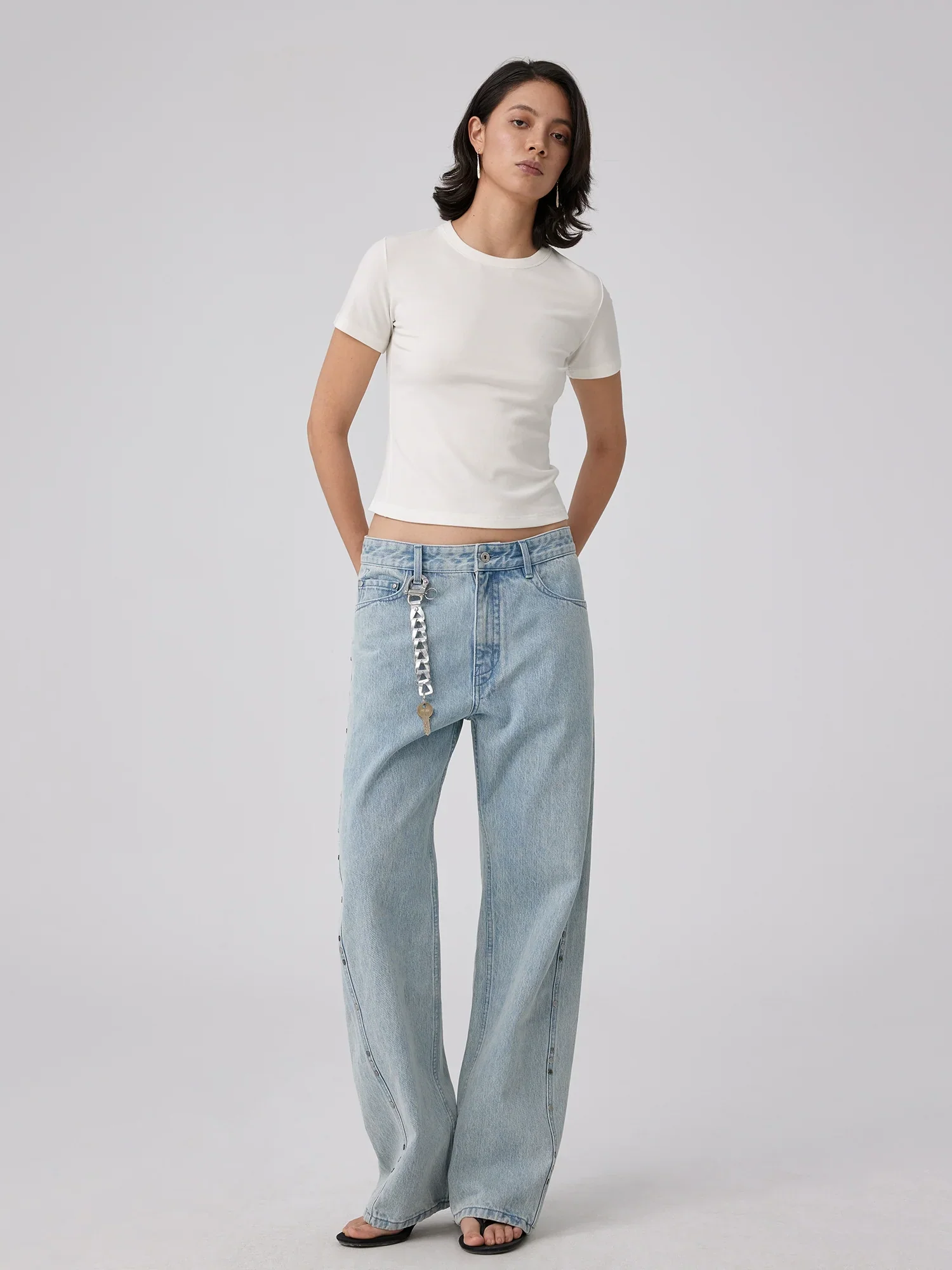 Wool Blend Slim Crewneck T-Shirt - Image 3