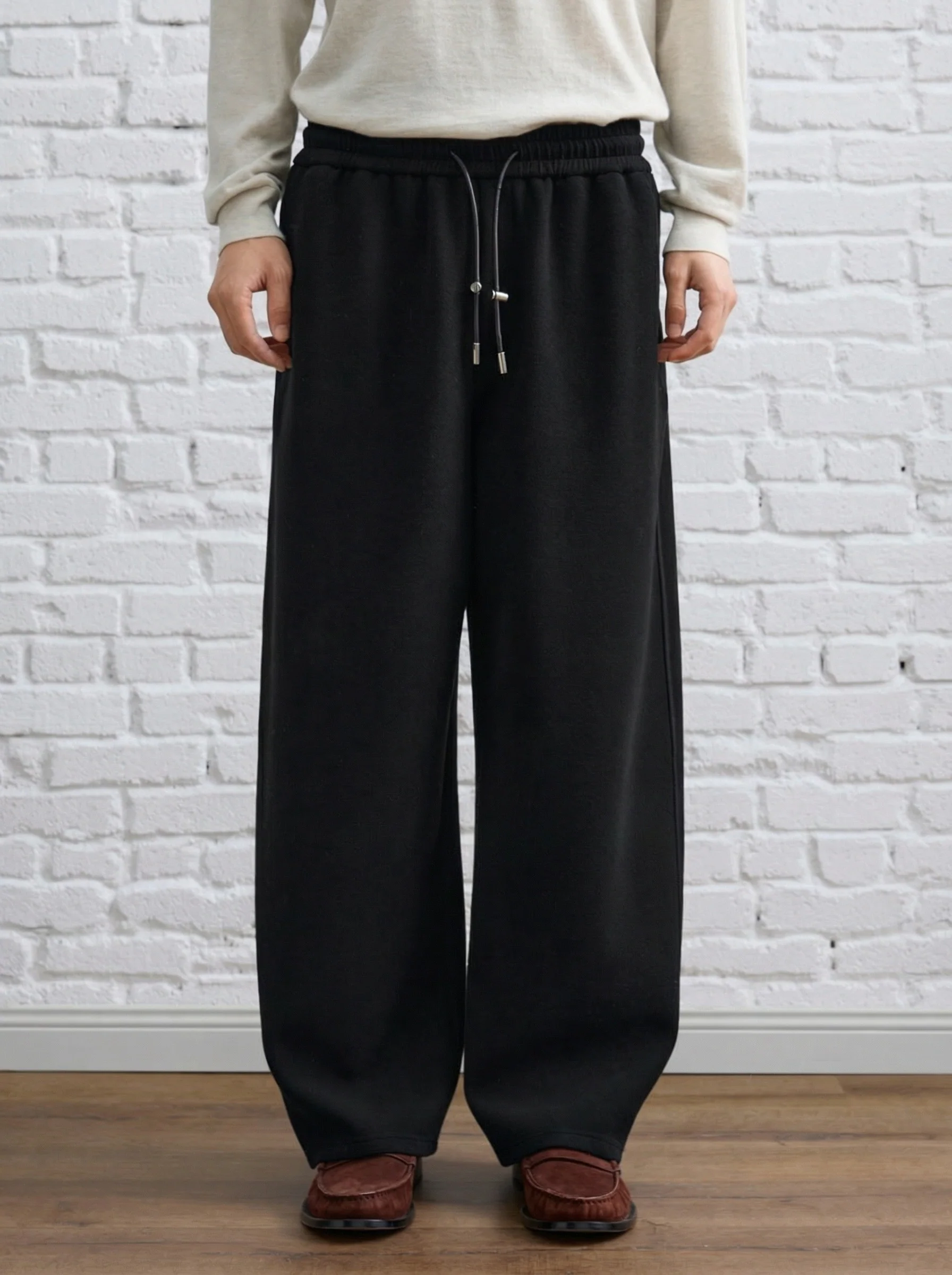 Wool-Blend Stand-Collar Half-Zip Sweatshirt - Image 2