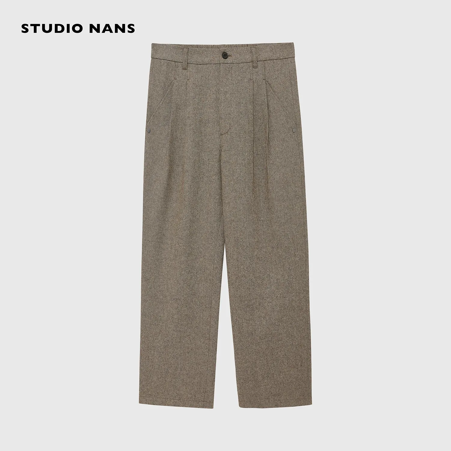Wool Blend Wide-Leg Trousers - Image 6